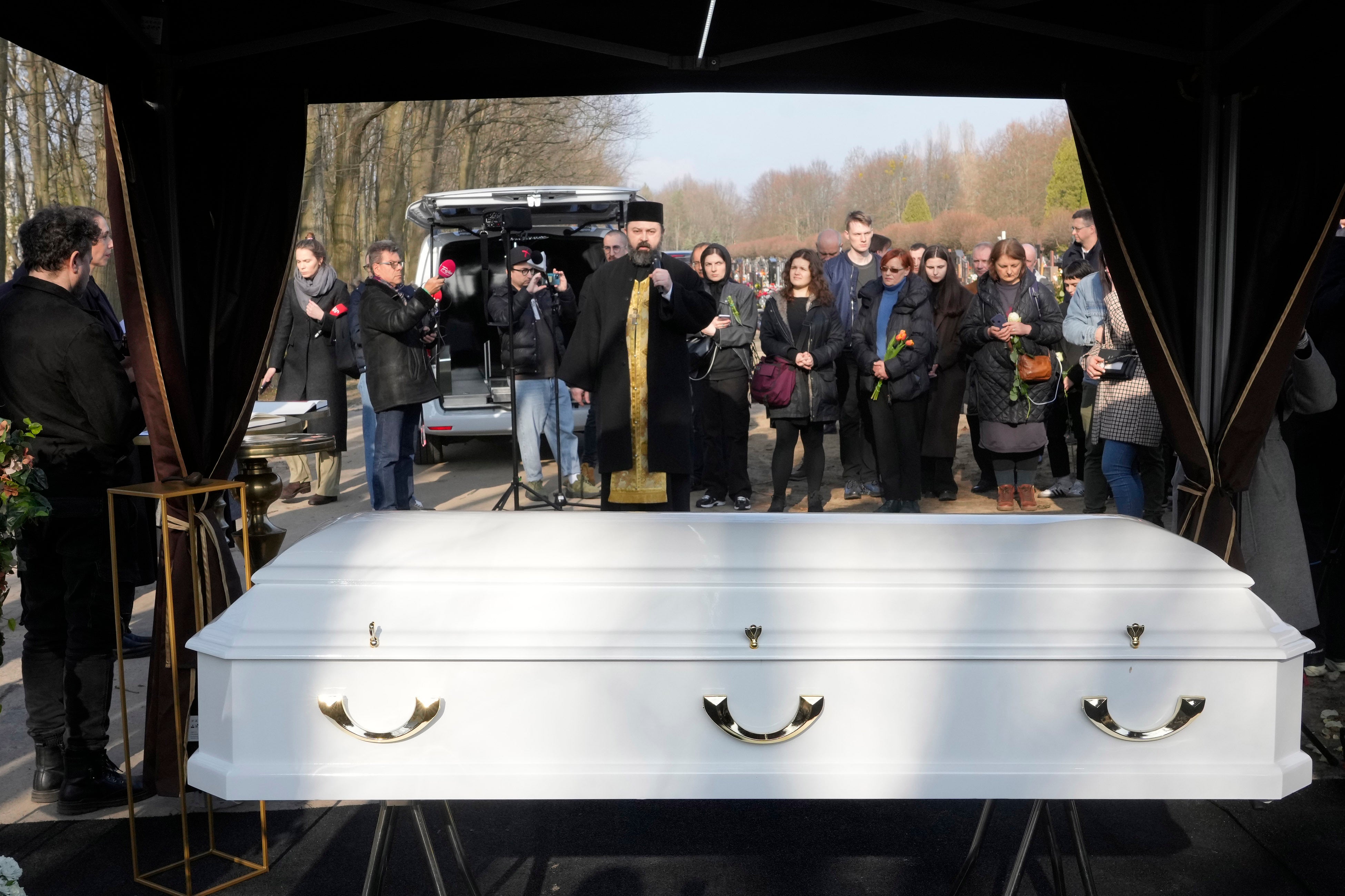 Poland Belarusian Slain Funeral