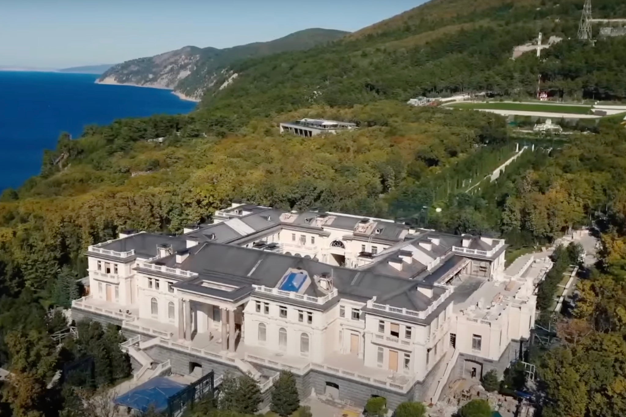 ‘Putin’s Palace’ on the Black Sea coast as captured in Alexei Navalny’s documentary