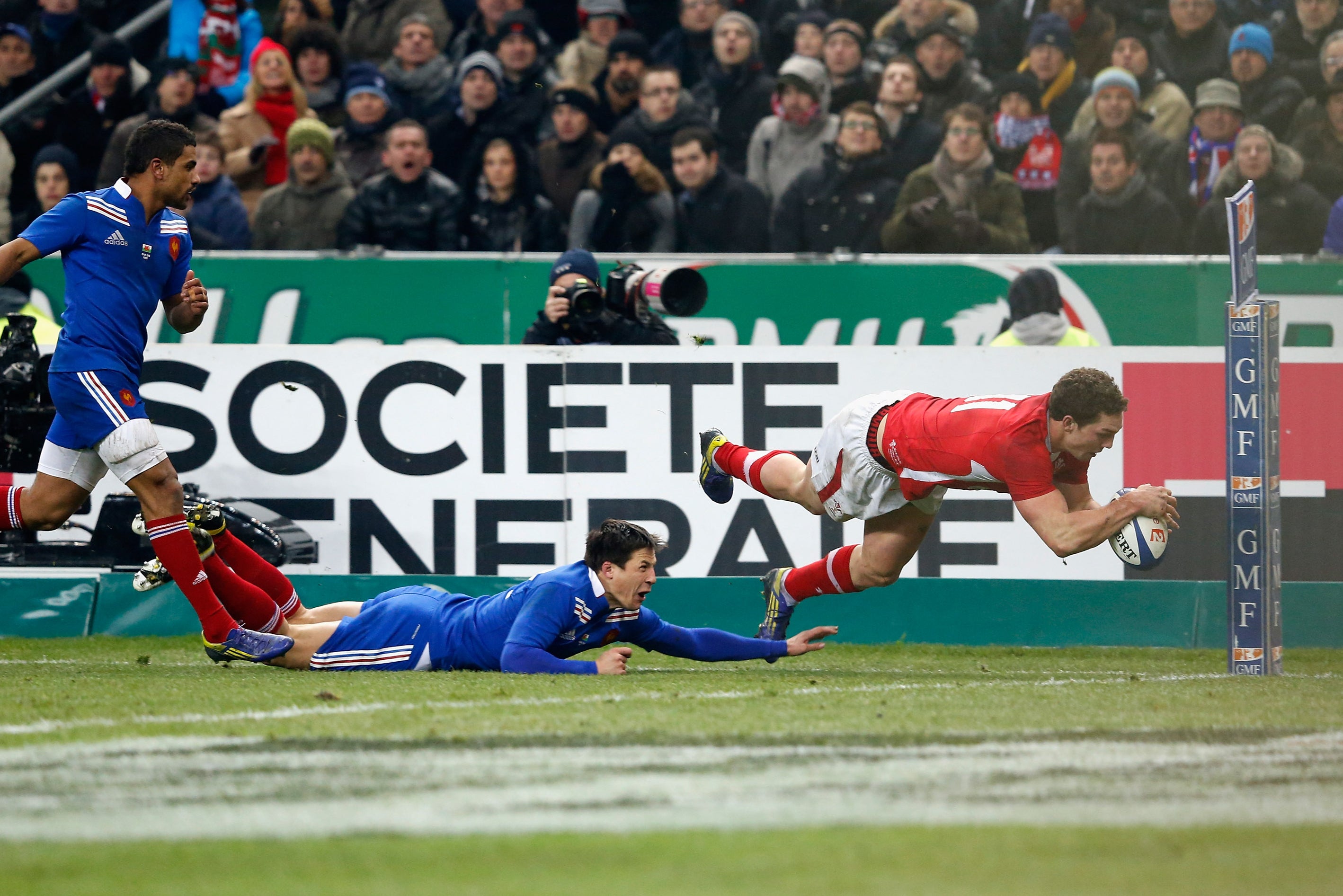 George North scored a crucial try in Wales’ win over France in 2013