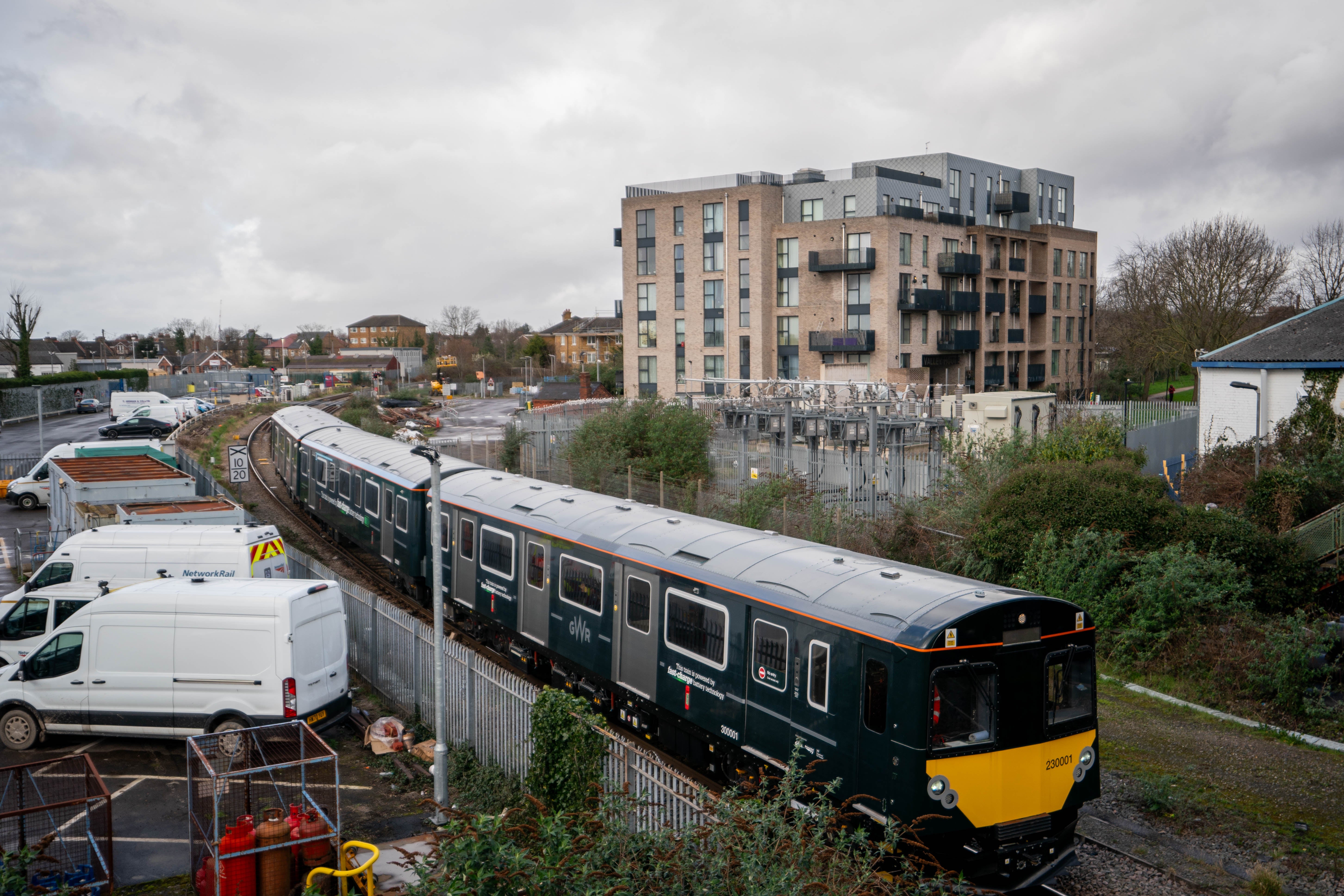 Trains were blocked at West Ealing