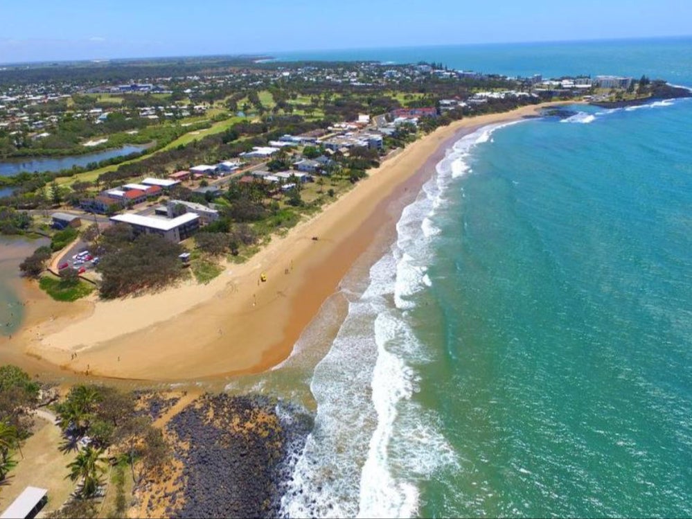 The attack happened at Bargara Beach in Queensland, Australia