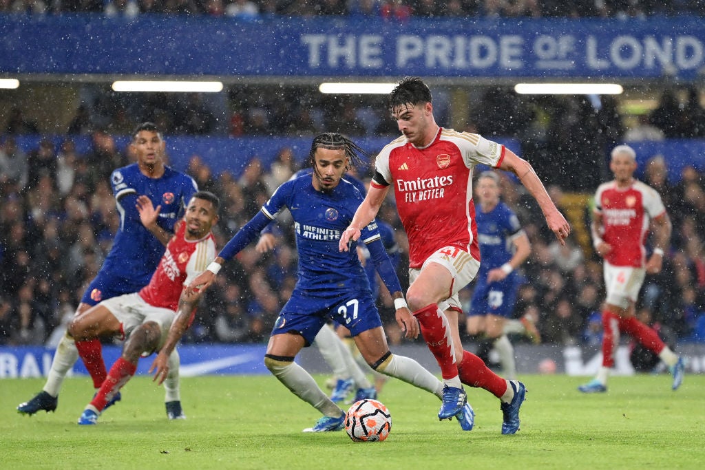 Arsenal’s men’s team wore red socks at Stamford Bridge in October