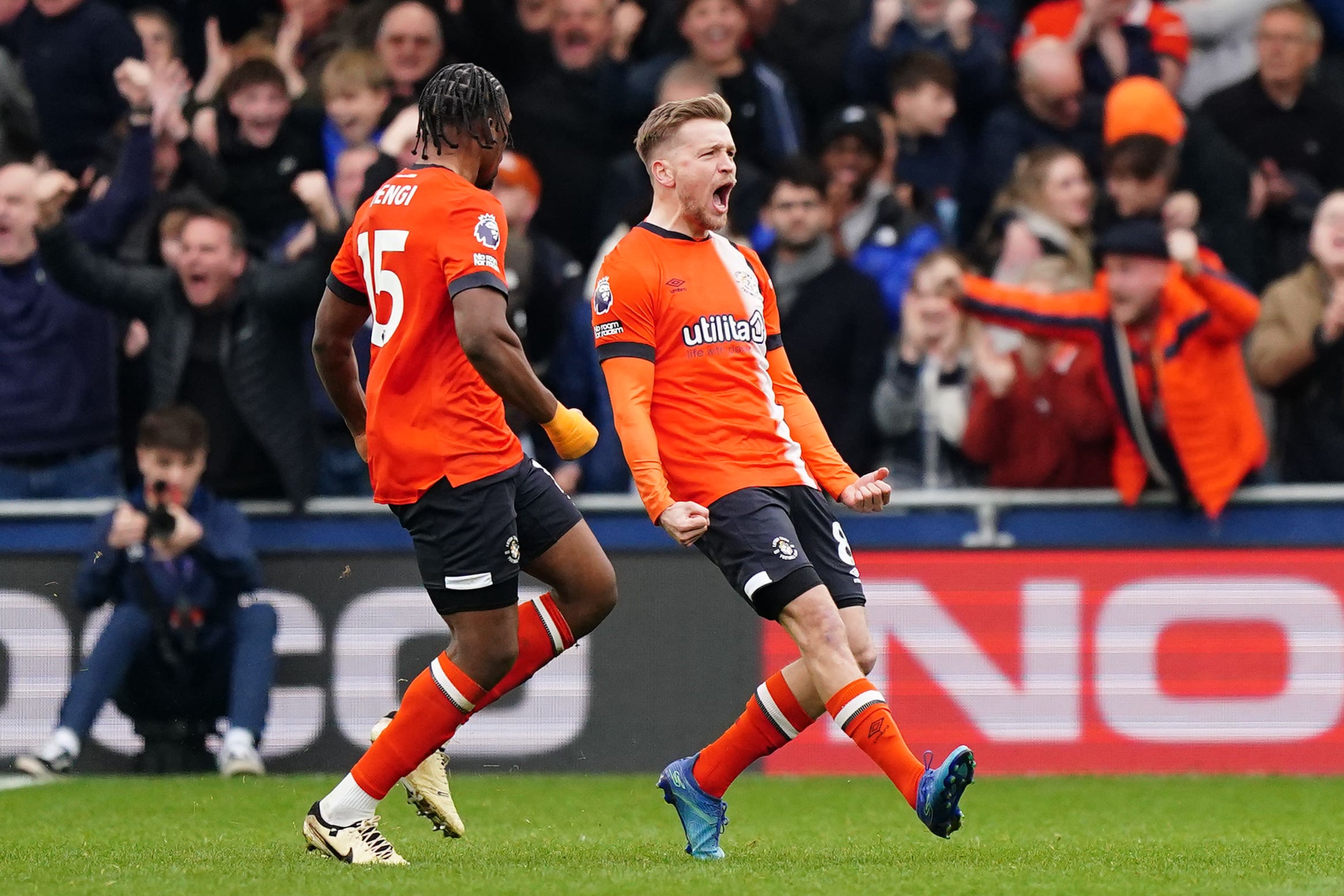 Luke Berry equalised in the 89th minute for Luton (Zac Goodwin/PA)