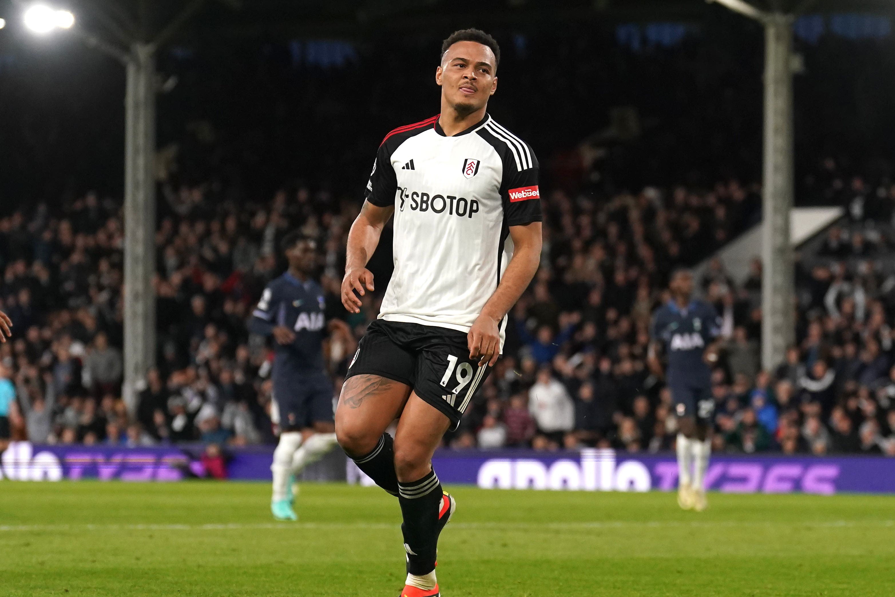 Fulham’s Rodrigo Muniz scored twice against Tottenham (Adam Davy/PA)