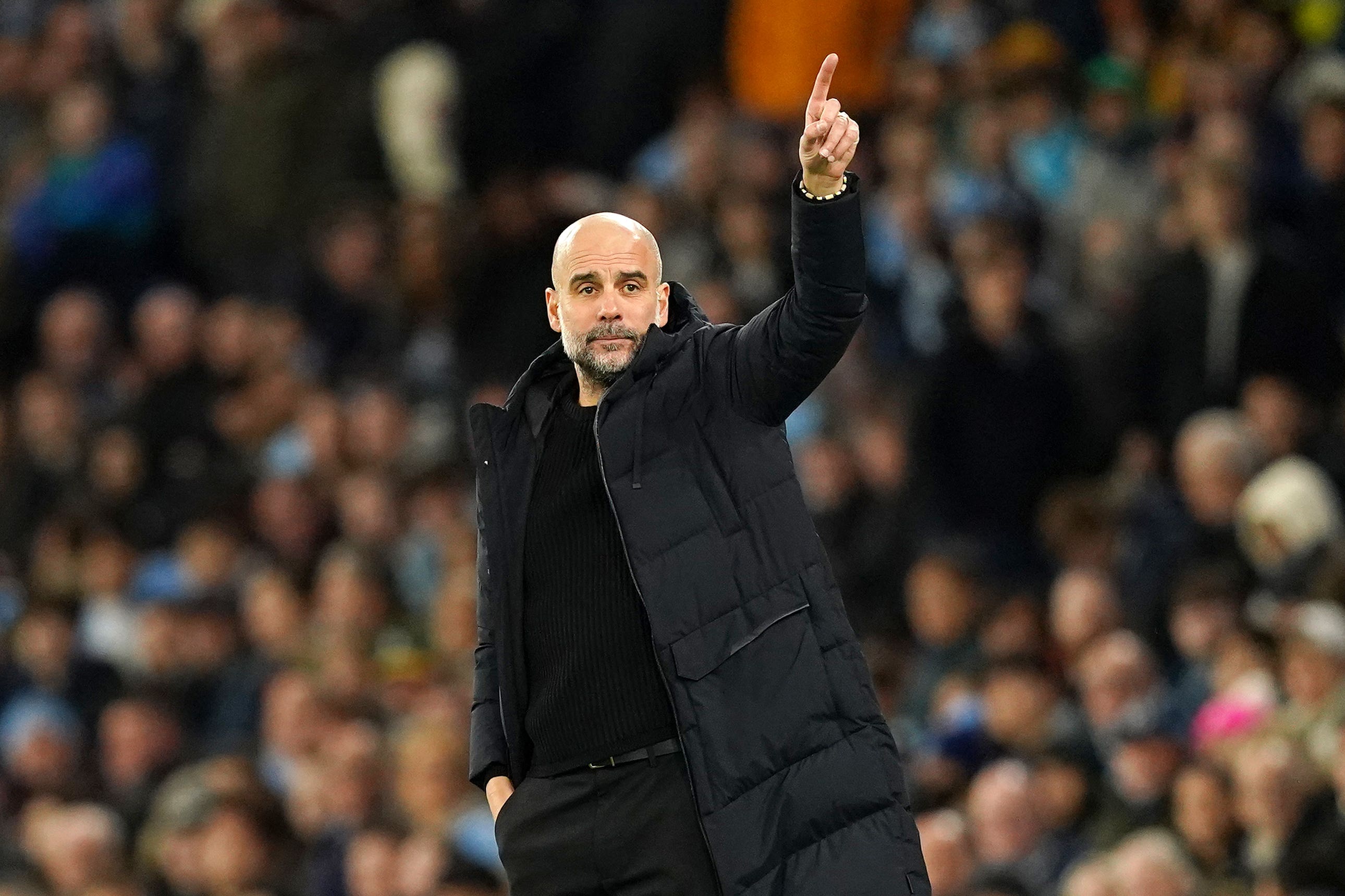 Manchester City manager Pep Guardiola saw his side reach a sixth successive FA Cup semi-final (Martin Rickett/PA)