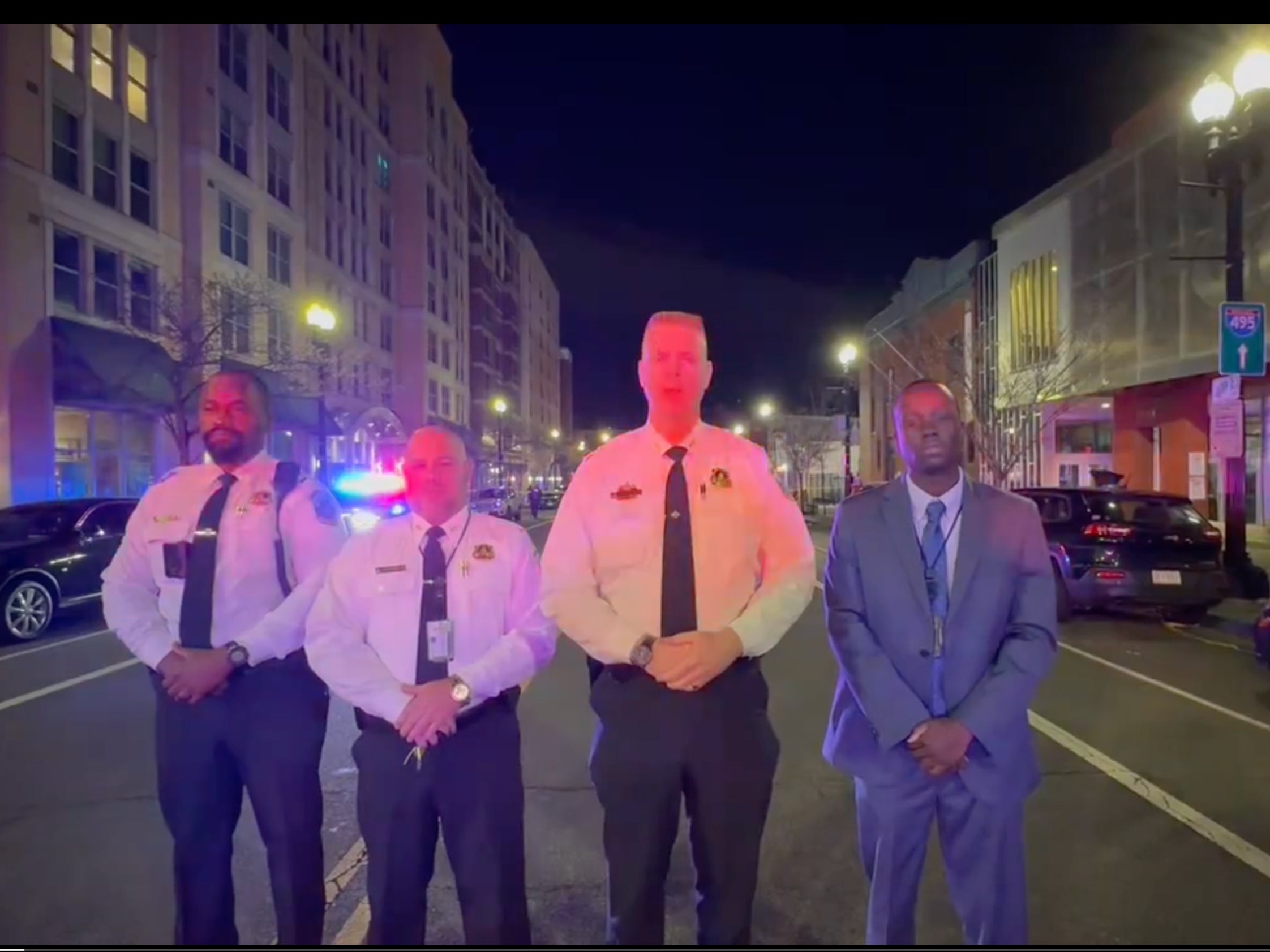 Metropolitan Police Department give a briefing after a 3am shooting near White House