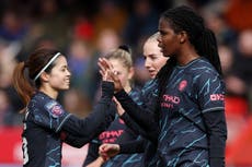 Manchester City move back level with WSL leaders Chelsea by thrashing Brighton