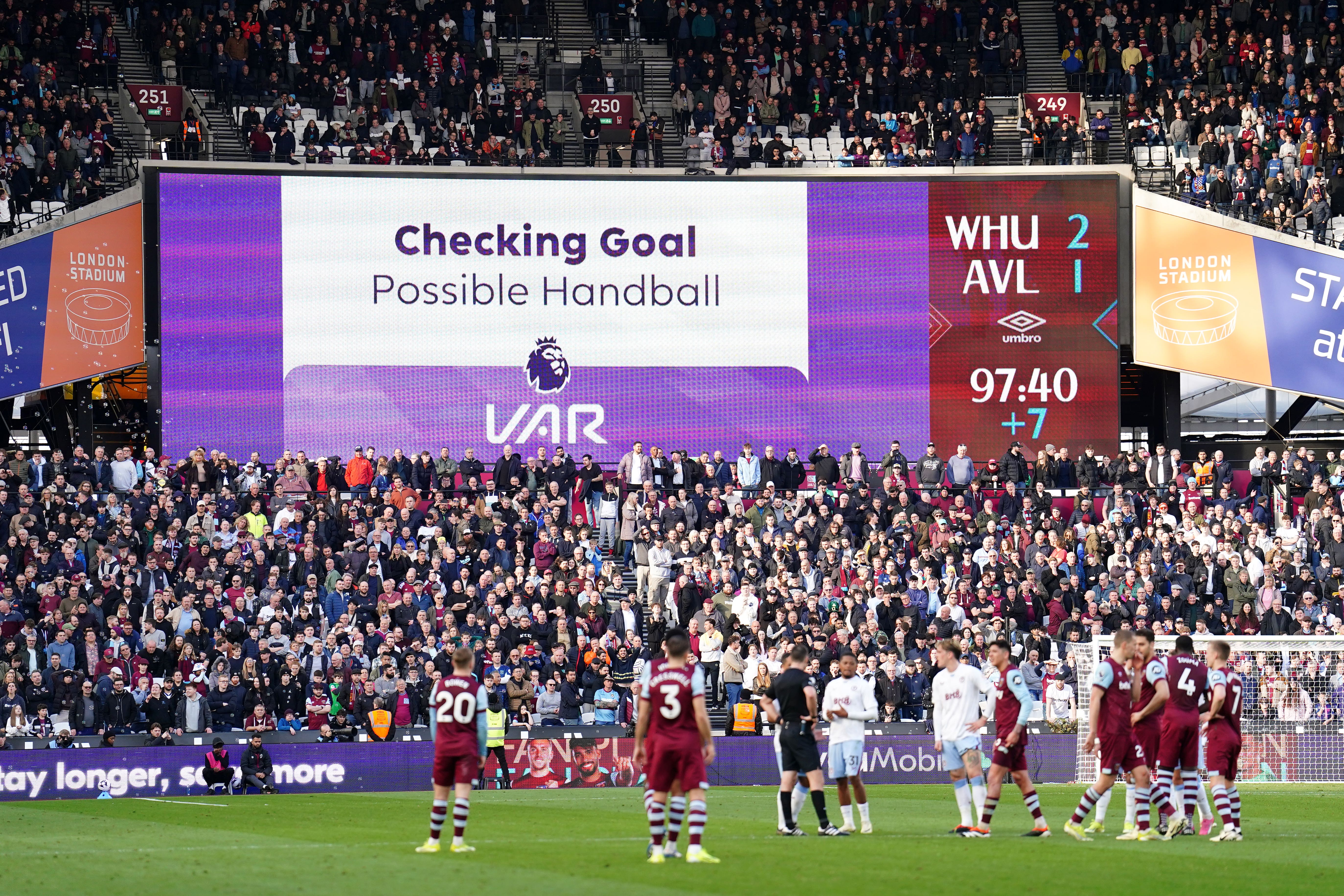 VAR is increasingly bringing unwanted scrutiny over the Premier League’s integrity (Mike Egerton/PA)