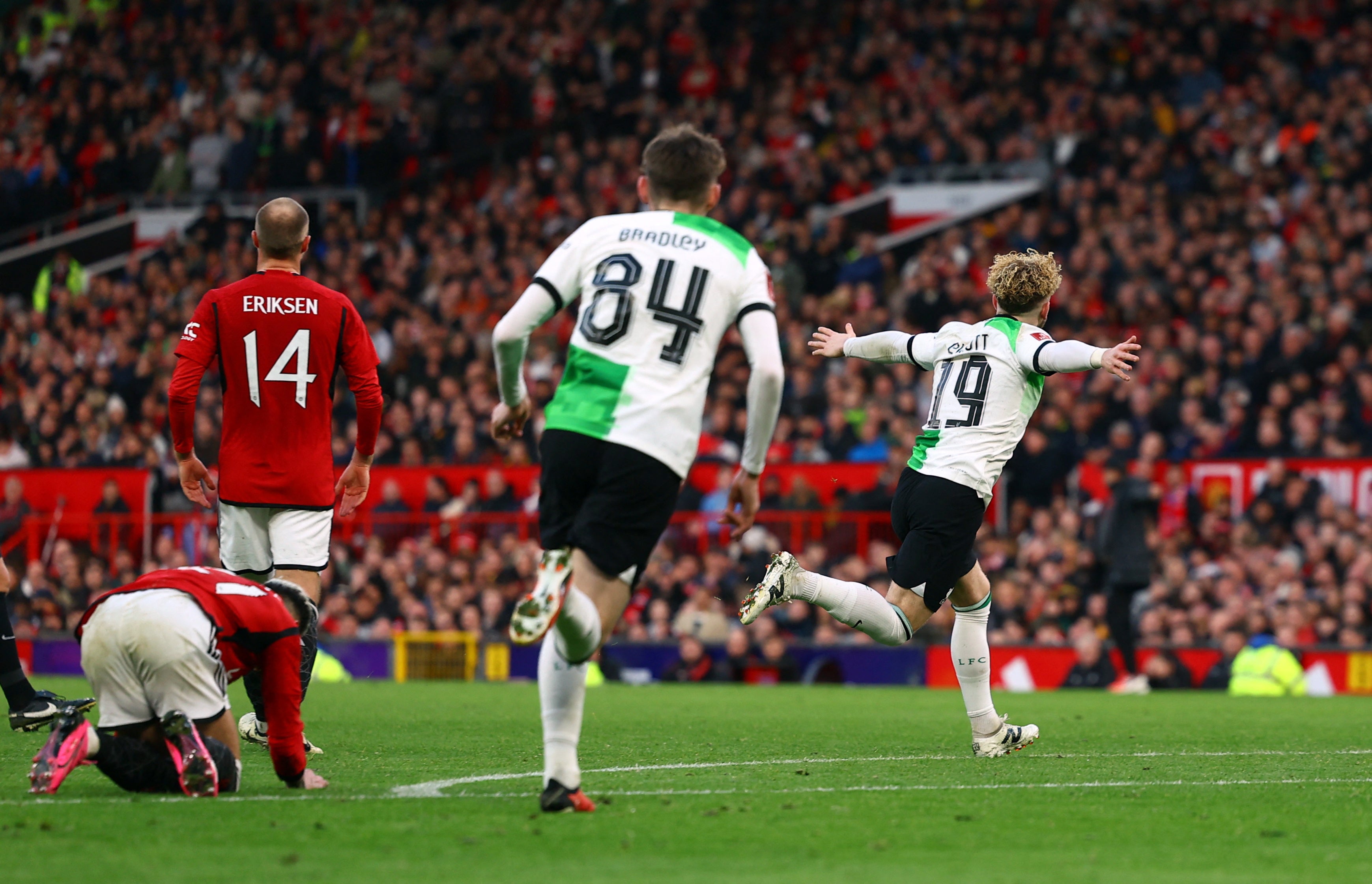 Elliott’s deflected strike saw Liverpool go ahead in extra time