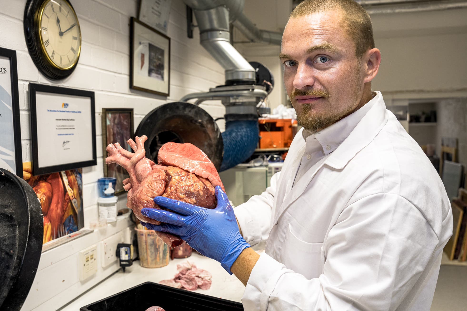 Senior research fellow Richard Arm in his lab at Nottingham Trent University’s City Campus (Nottingham Trent University/PA)