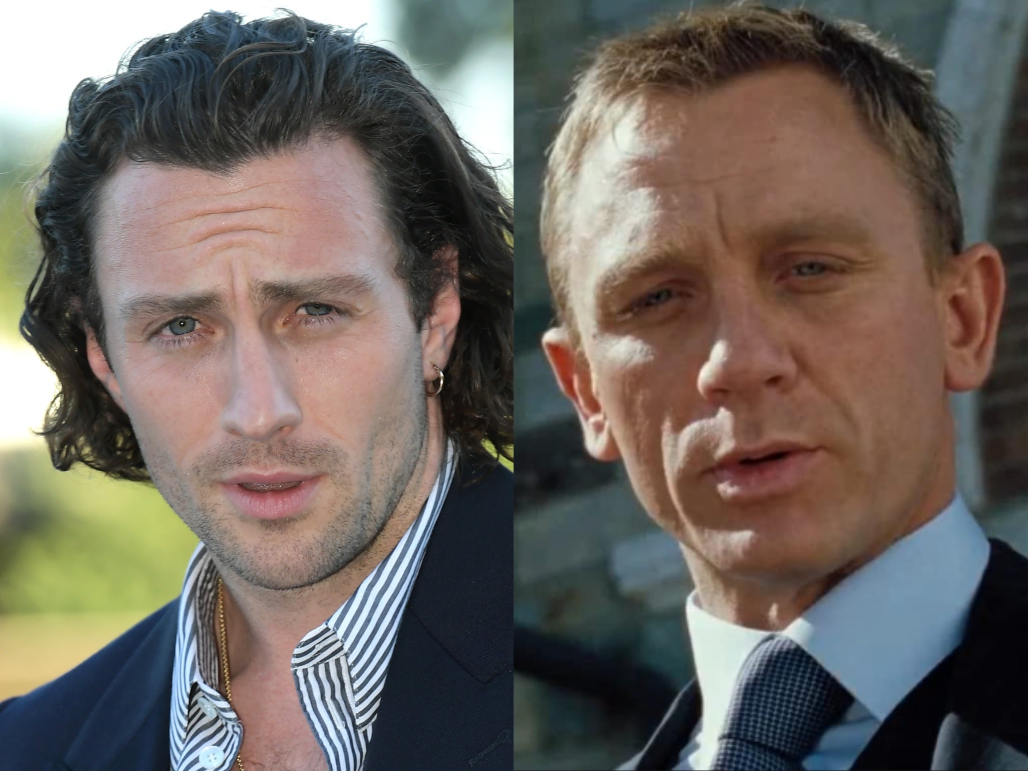 Aaron Taylor-Johnson and former James Bond actor Daniel Craig