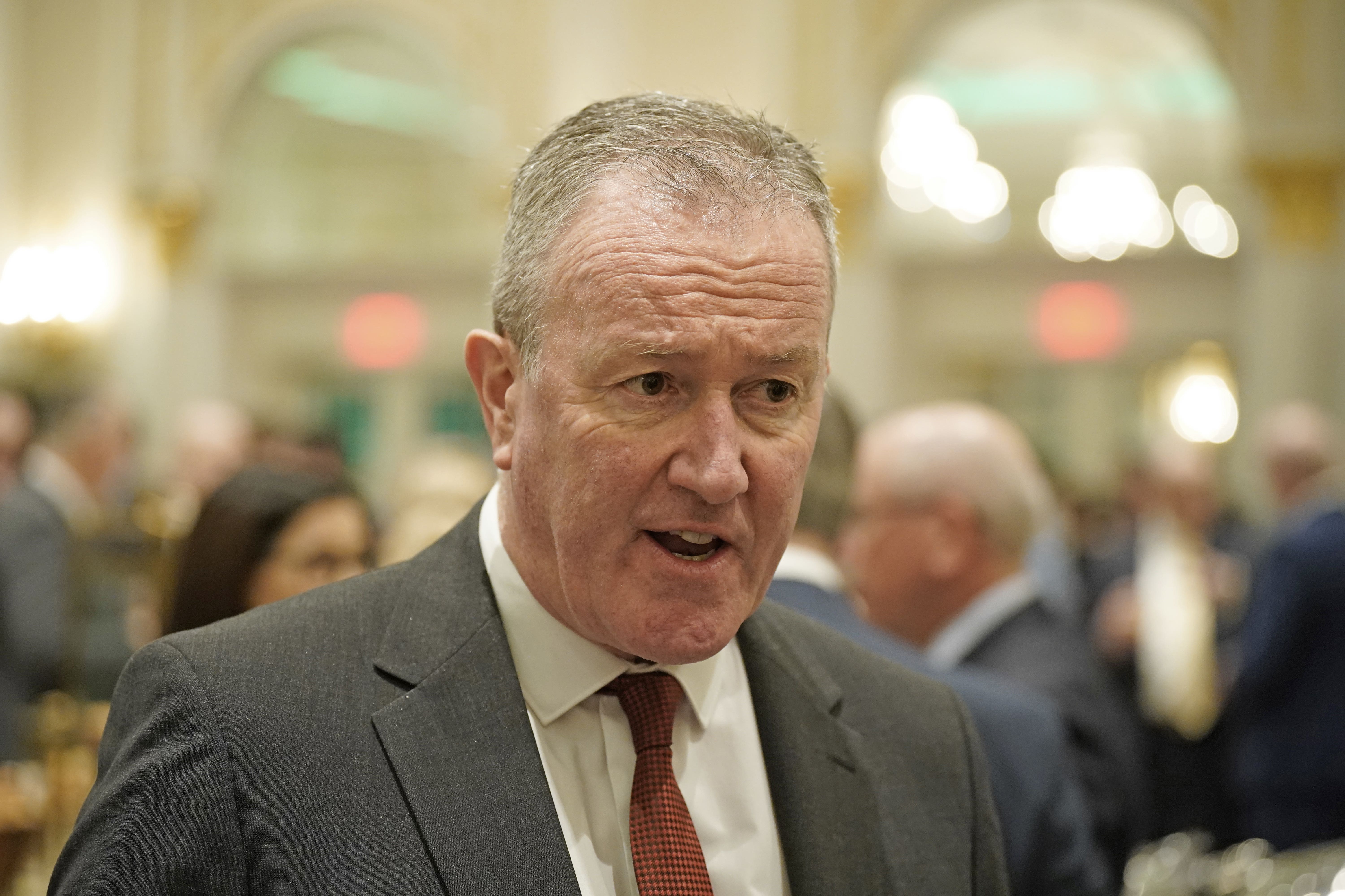 Northern Ireland Economy Minister Conor Murphy attends the Northern Ireland Bureau breakfast at the Waldorf Astoria Hotel, in Washington DC, during his visit to the US for St Patrick’s Day (Niall Carson/PA)