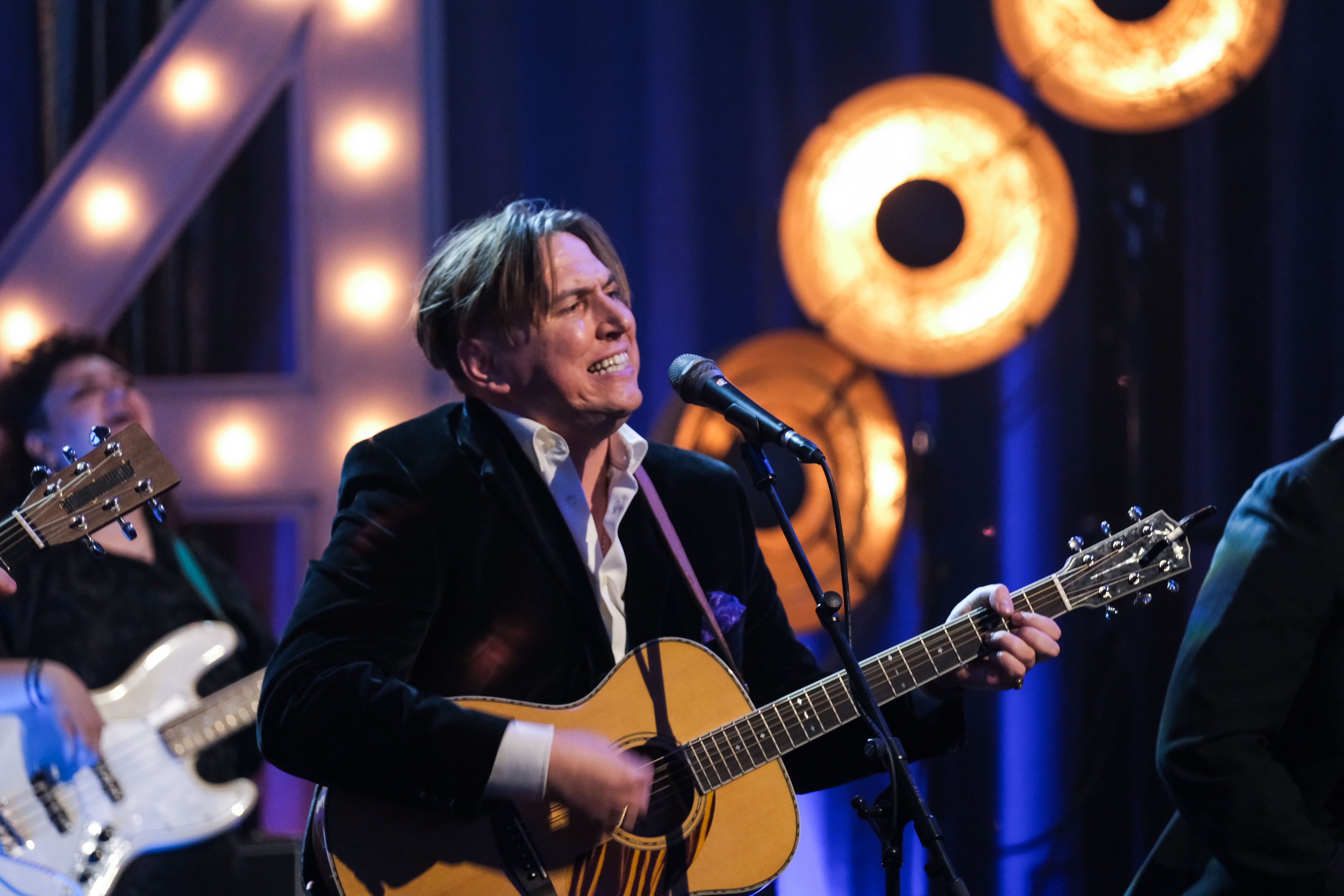 Charles Hendy performs as part of The Mary Wallopers at ‘Jools’ Annual Hootenanny’