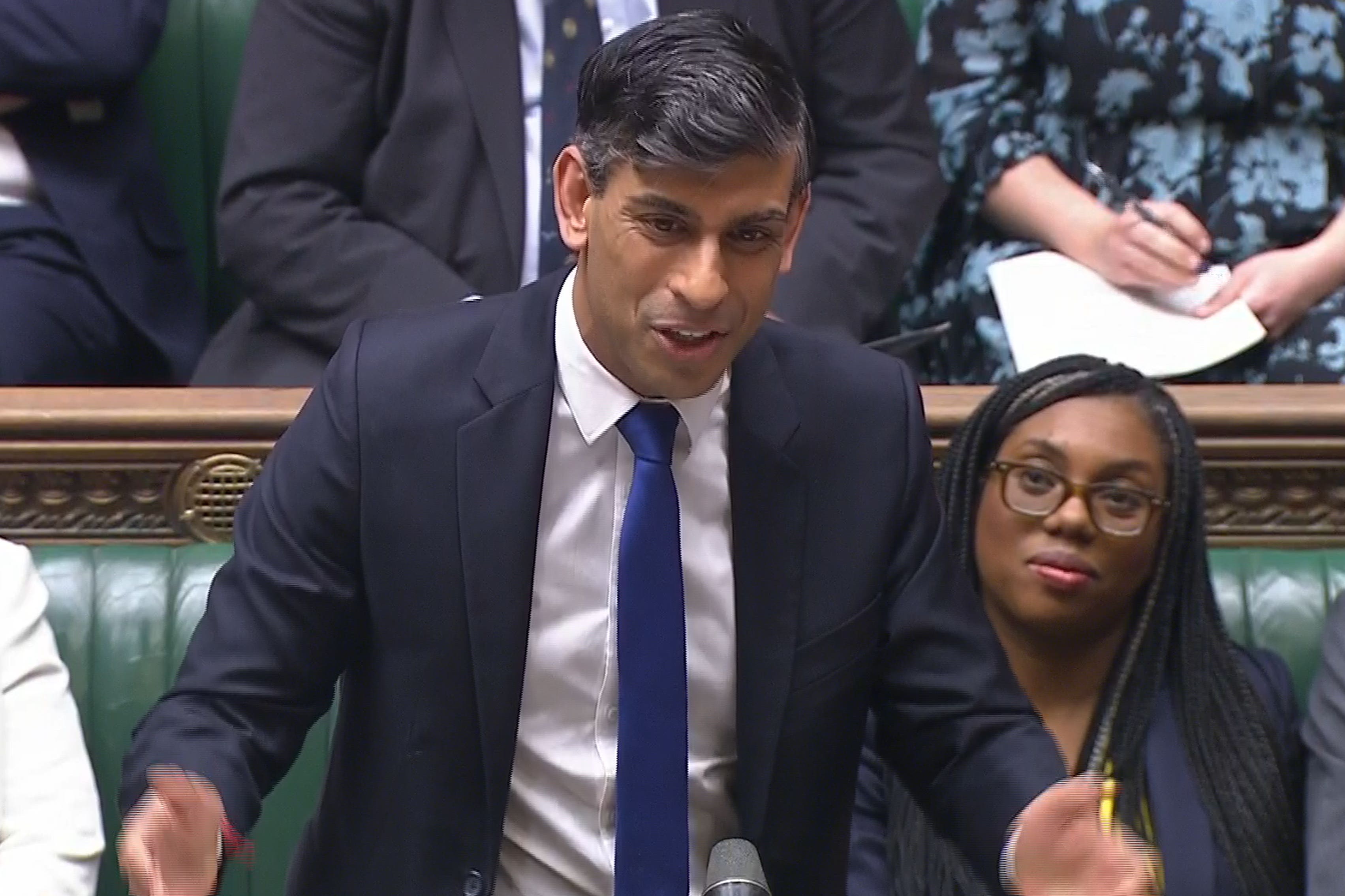 Prime Minister Rishi Sunak was accused of being ‘scared’ to call an election (House of Commons/UK Parliament/PA)