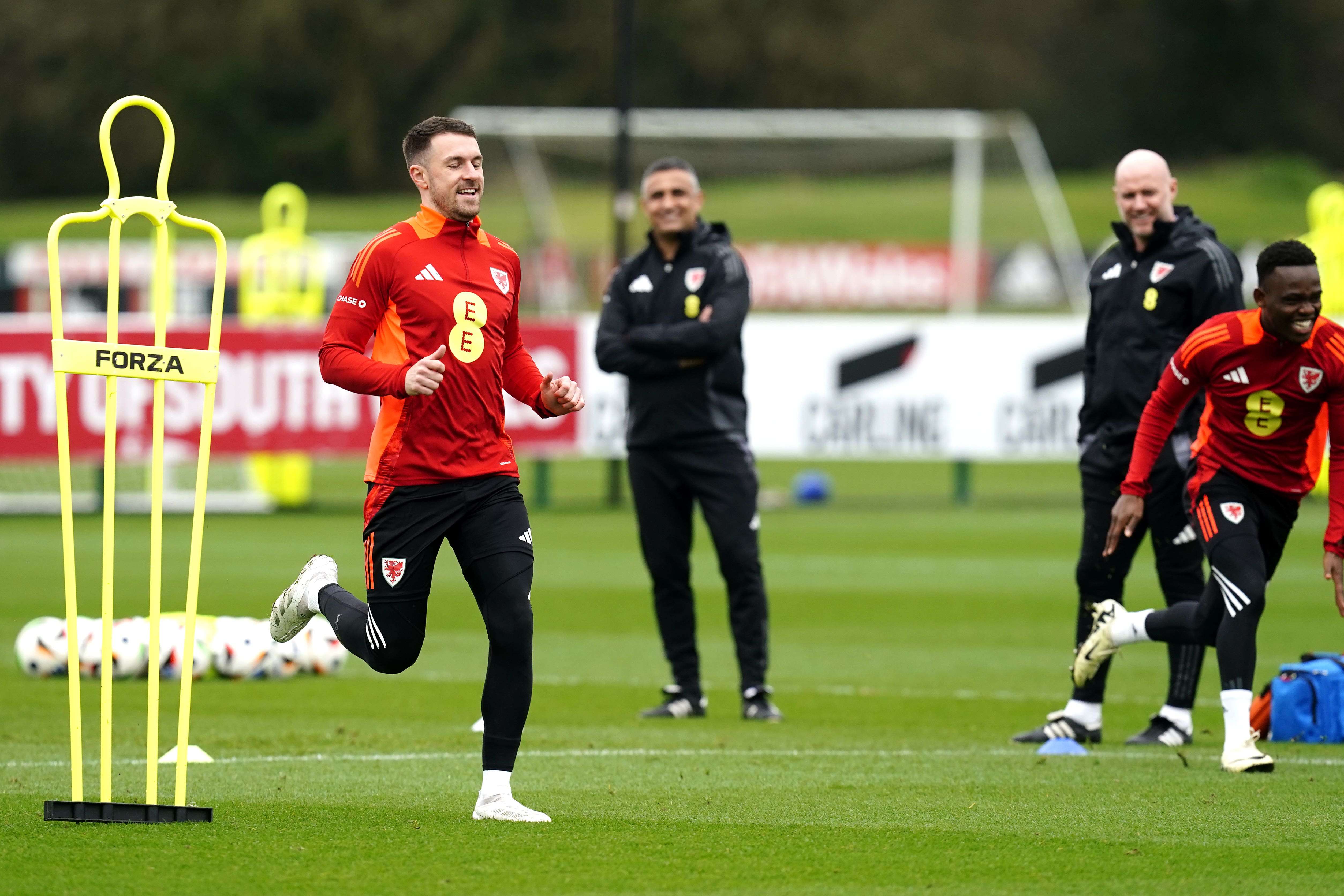 Aaron Ramsey (left) was called into the Wales squad despite not having started a game for six months (Nick Potts/PA)