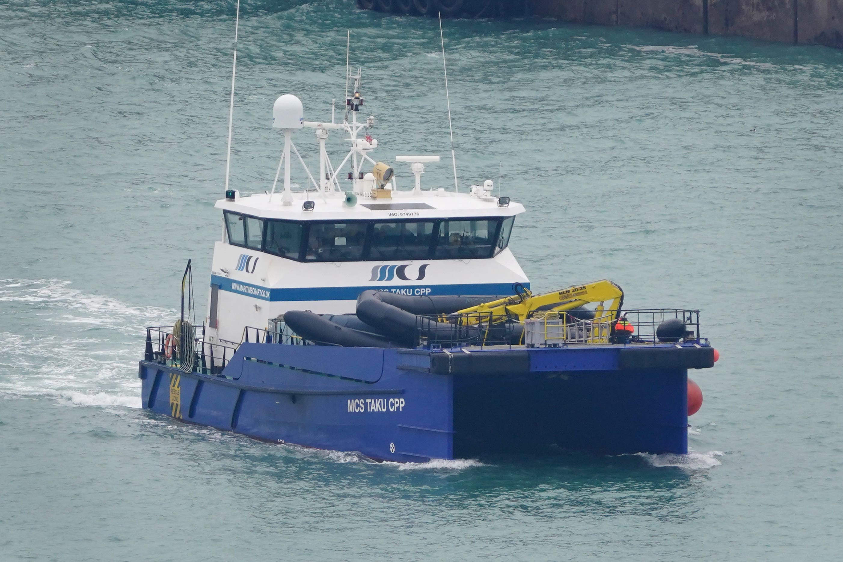 Boats used by people thought to be migrants are brought in to Dover, Kent (Gareth Fuller/PA)