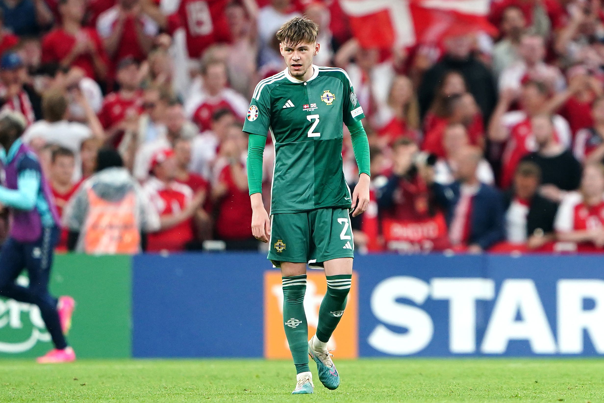 Conor Bradley has 13 caps for his country (Zac Goodwin/PA)