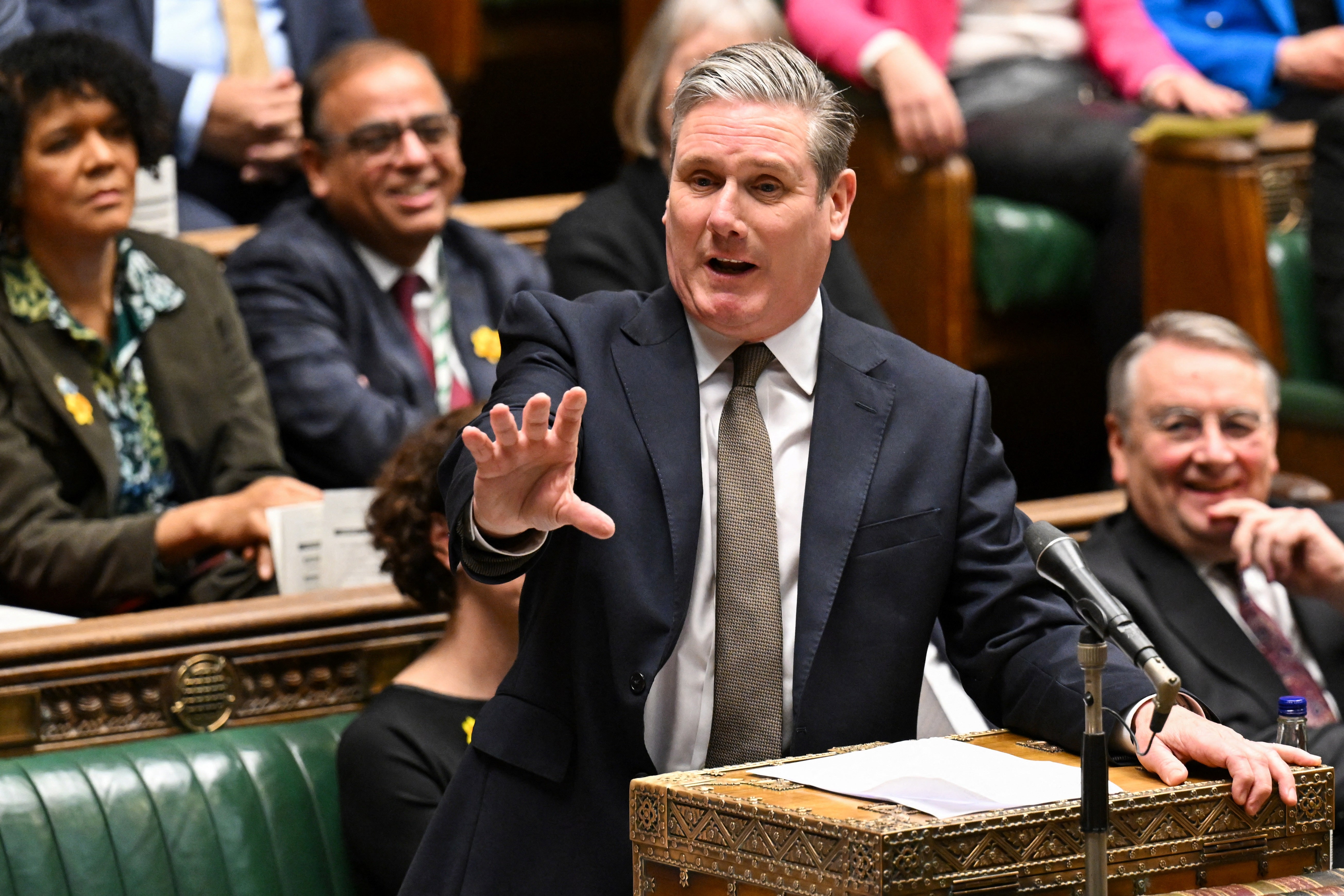 Keir Starmer in action in the House of Commons