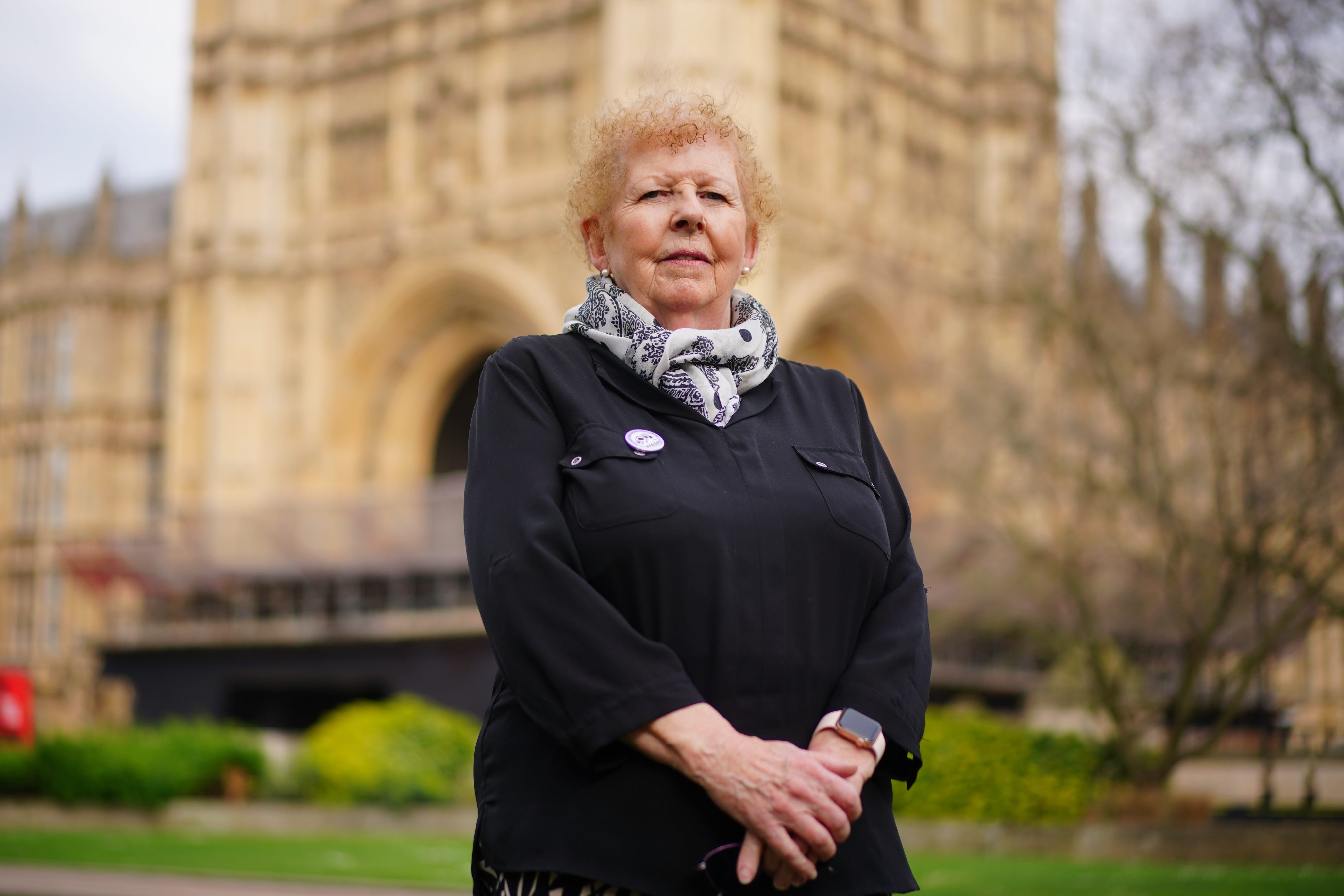 Waspi chairwoman Angela Madden called for swift compensation for women affected by state pension changes (Victoria Jones/PA)