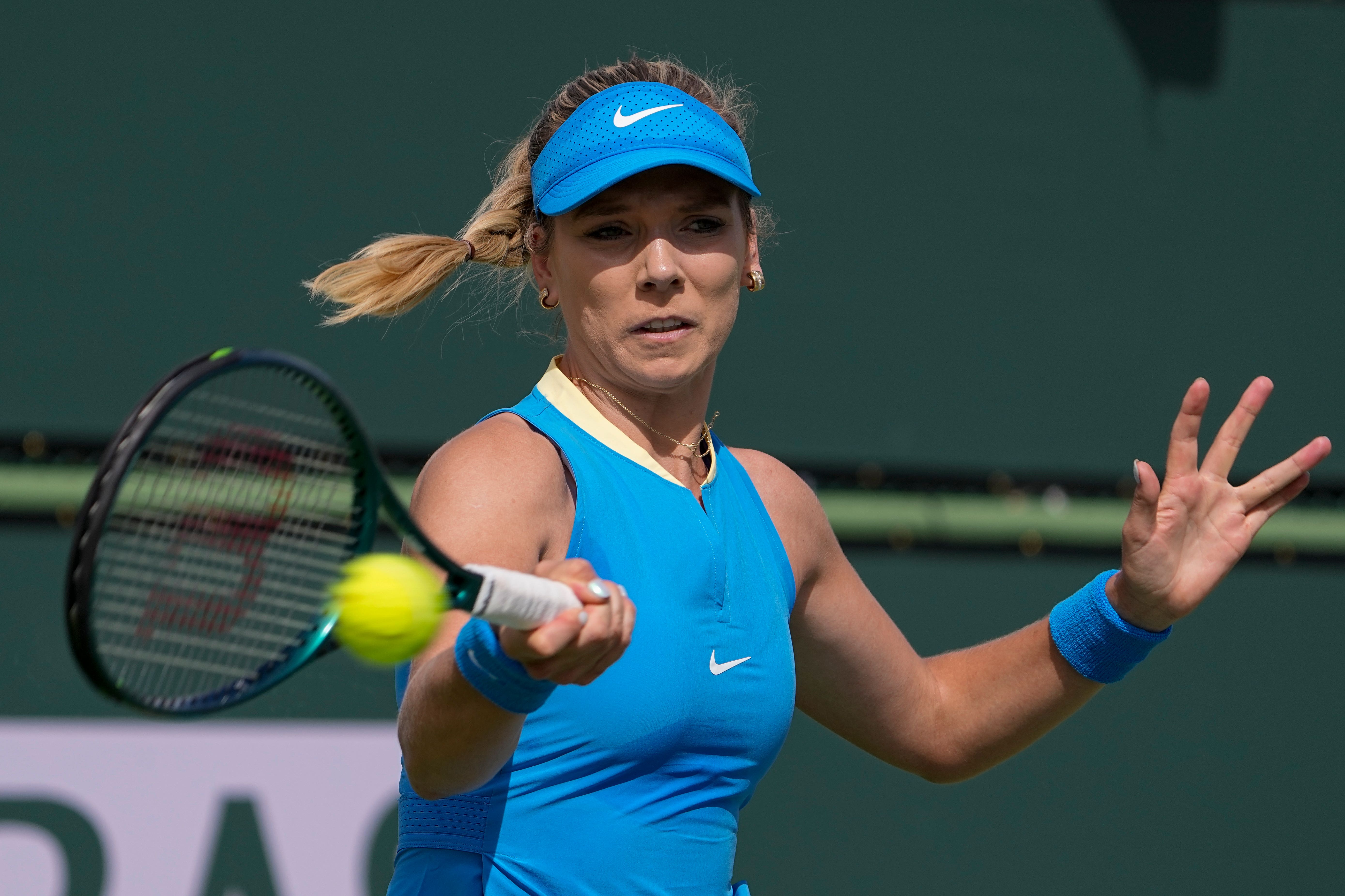 Katie Boulter benefited from Brenda Fruhvirtova’s retirement (Mark J. Terrill/AP)