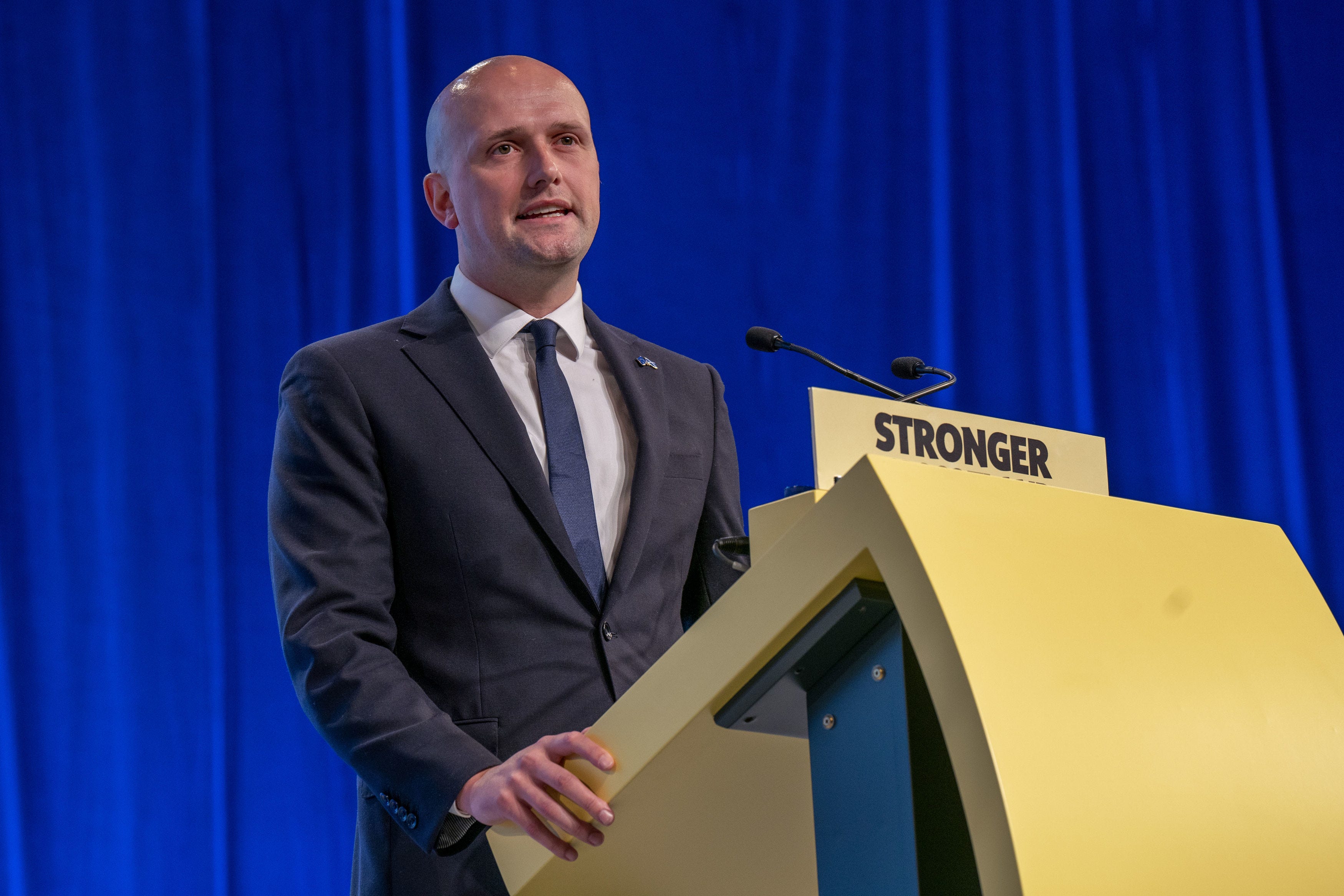 Stephen Flynn will deliver a fraternal speech to the Plaid Cymru conference (Jane Barlow/PA)