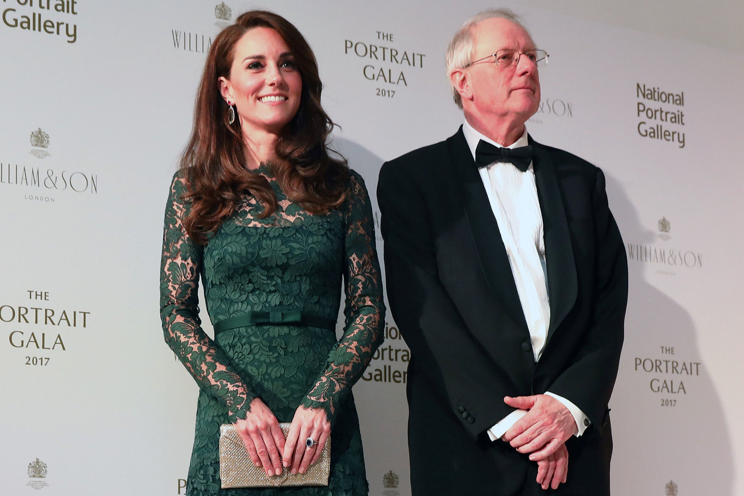 Sir William Proby pictured with Kate Middleton