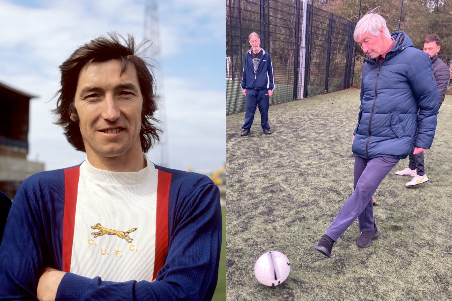 Hugh McIlmoyle, 84, still enjoys a kickabout despite having Alzheimer’s and struggling to communicate (Collect/PA Real Life)