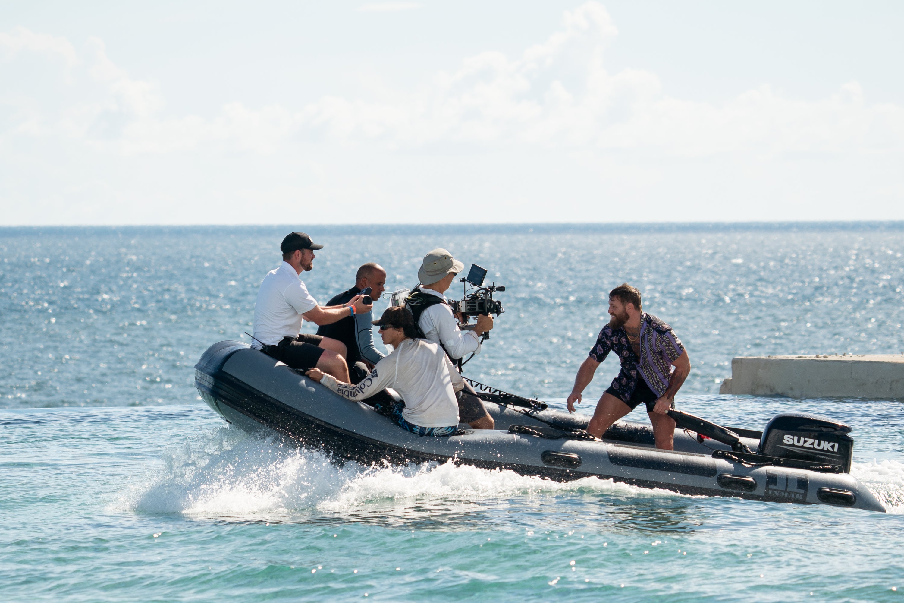 Conor McGregor took to the Caribbean Sea for filming