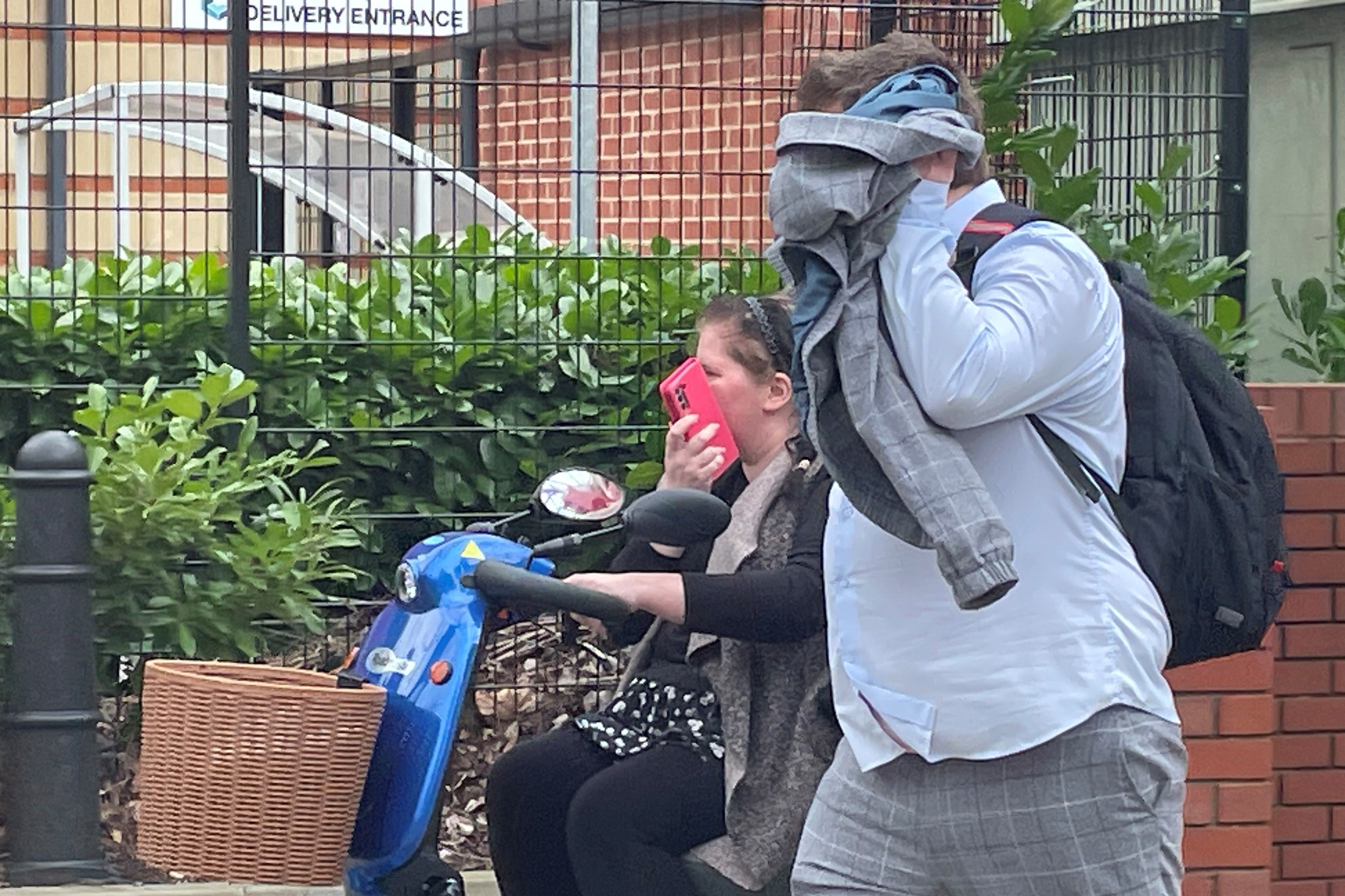 Kayleigh Driver and Michael Davis arriving at Leicester Crown Court (Matthew Cooper/PA)