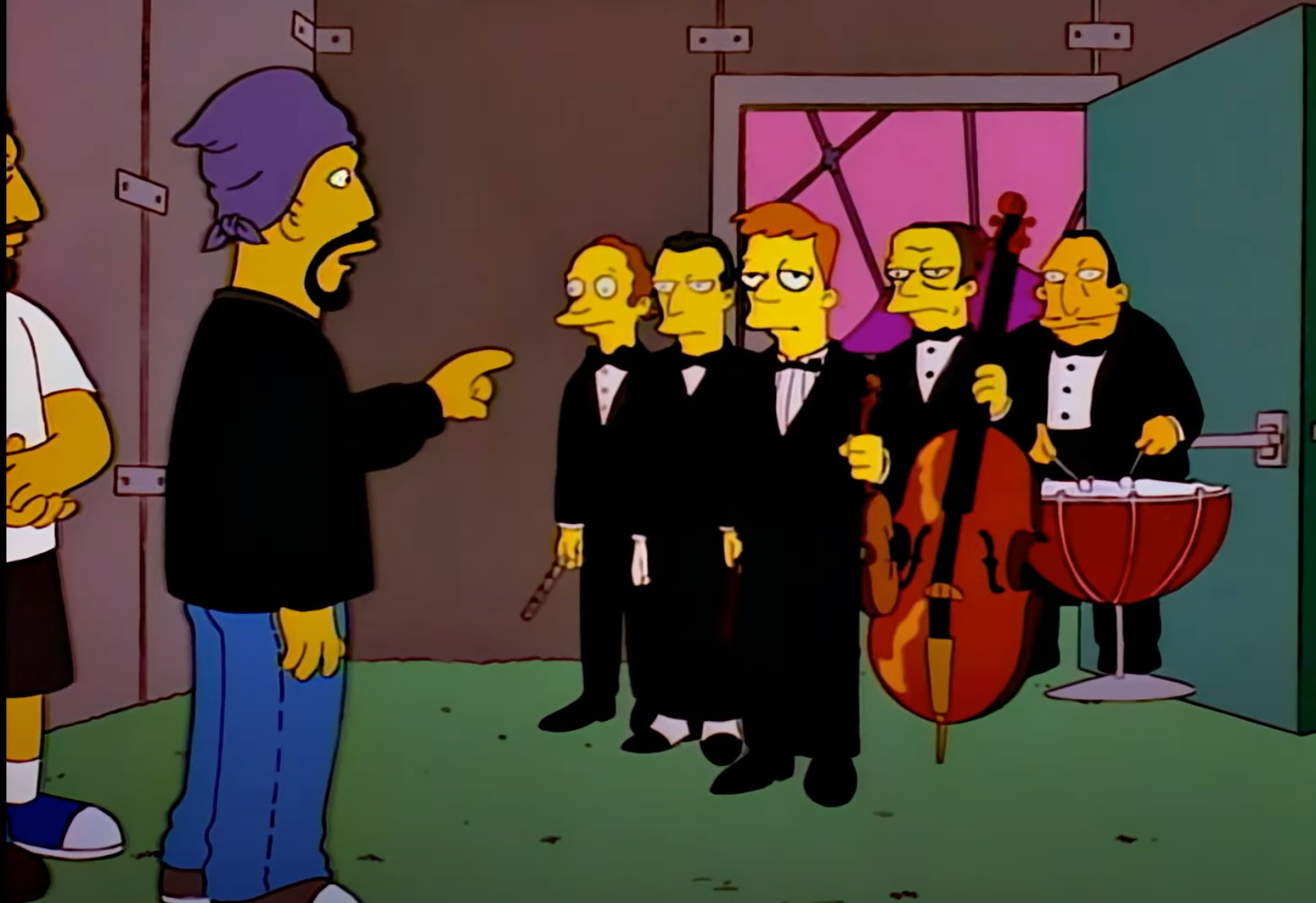 A still from the episode of The Simpsons featuring Cypress Hill