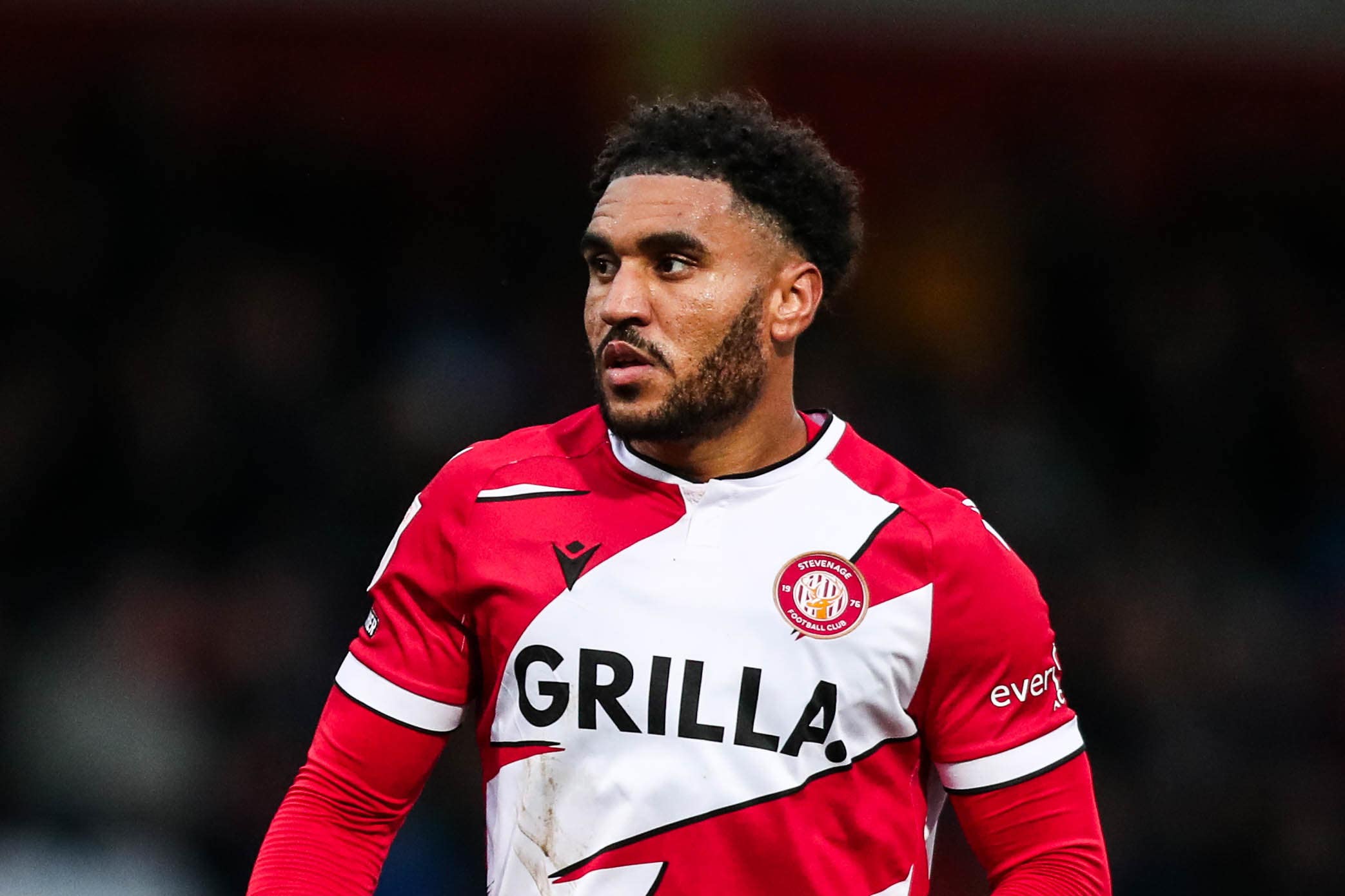 Jamie Reid in action for Stevenage (Rhianna Chadwick/PA)