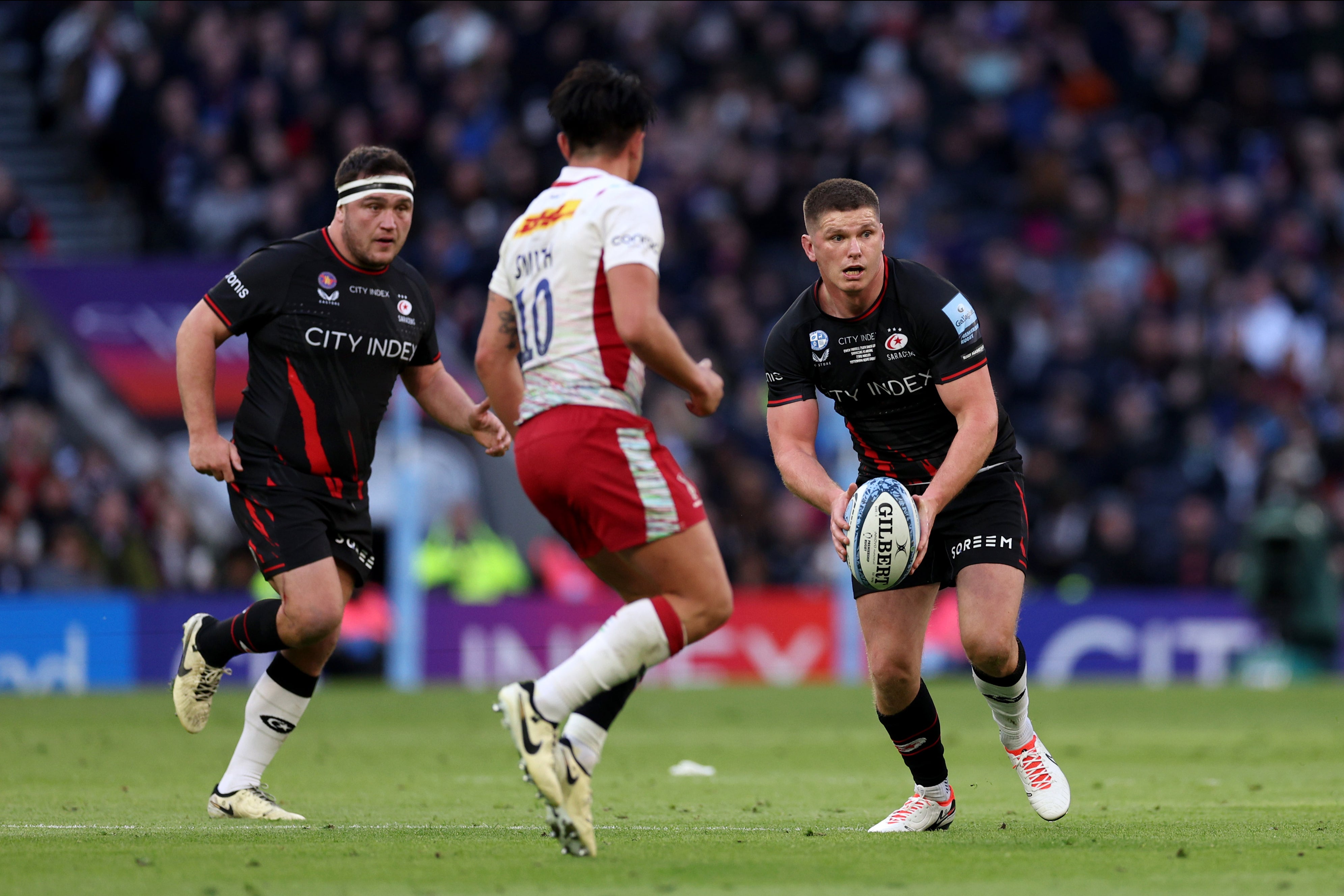 Owen Farrell impressed as he prepares to bid farewell to Saracens at the end of the season