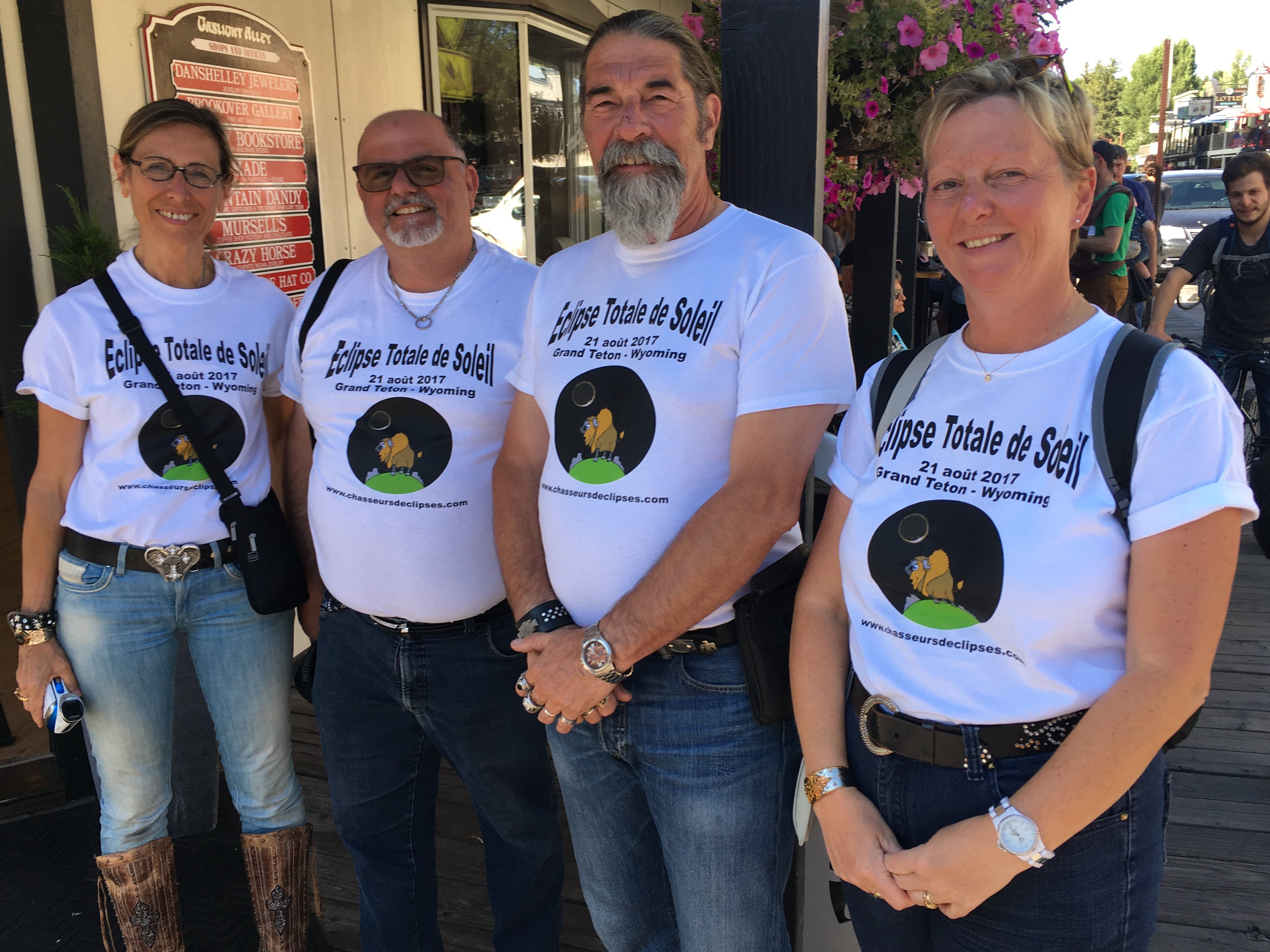 Sun seekers: French eclipse viewers in Jackson Hole, Wyoming, in 2017