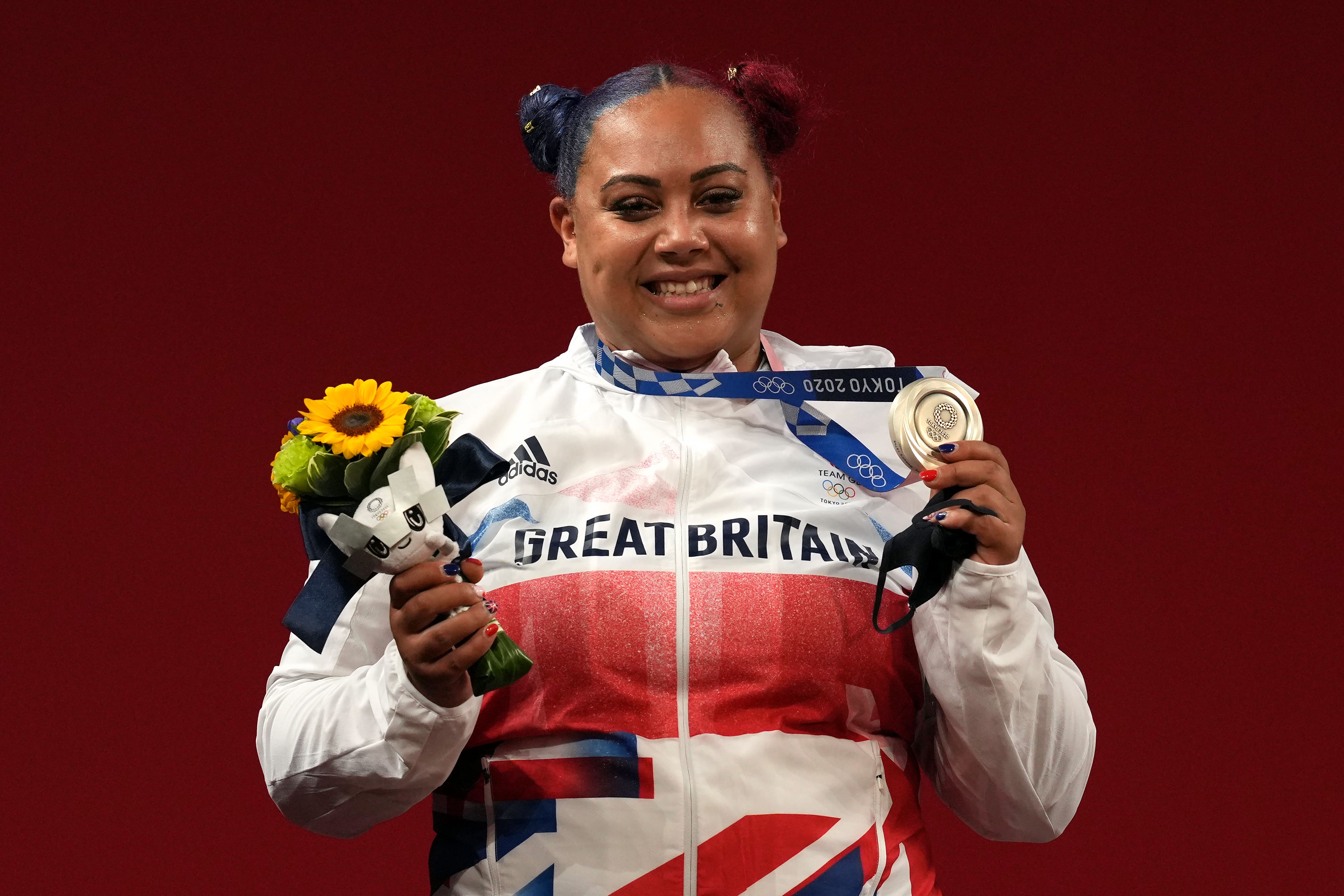 Emily Campbell with her Olympic silver medal (Martin Rickett/PA)