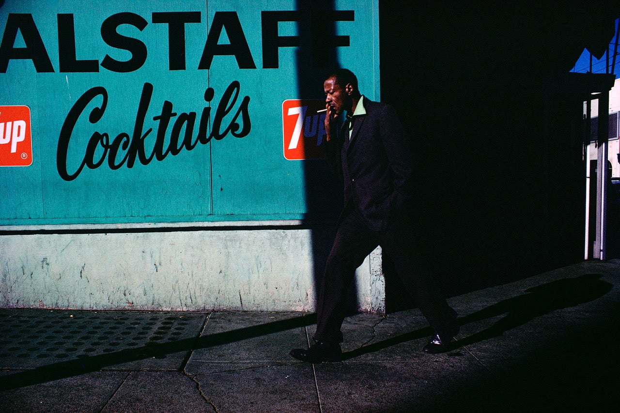 A man with a cigarette in San Francisco, 1974