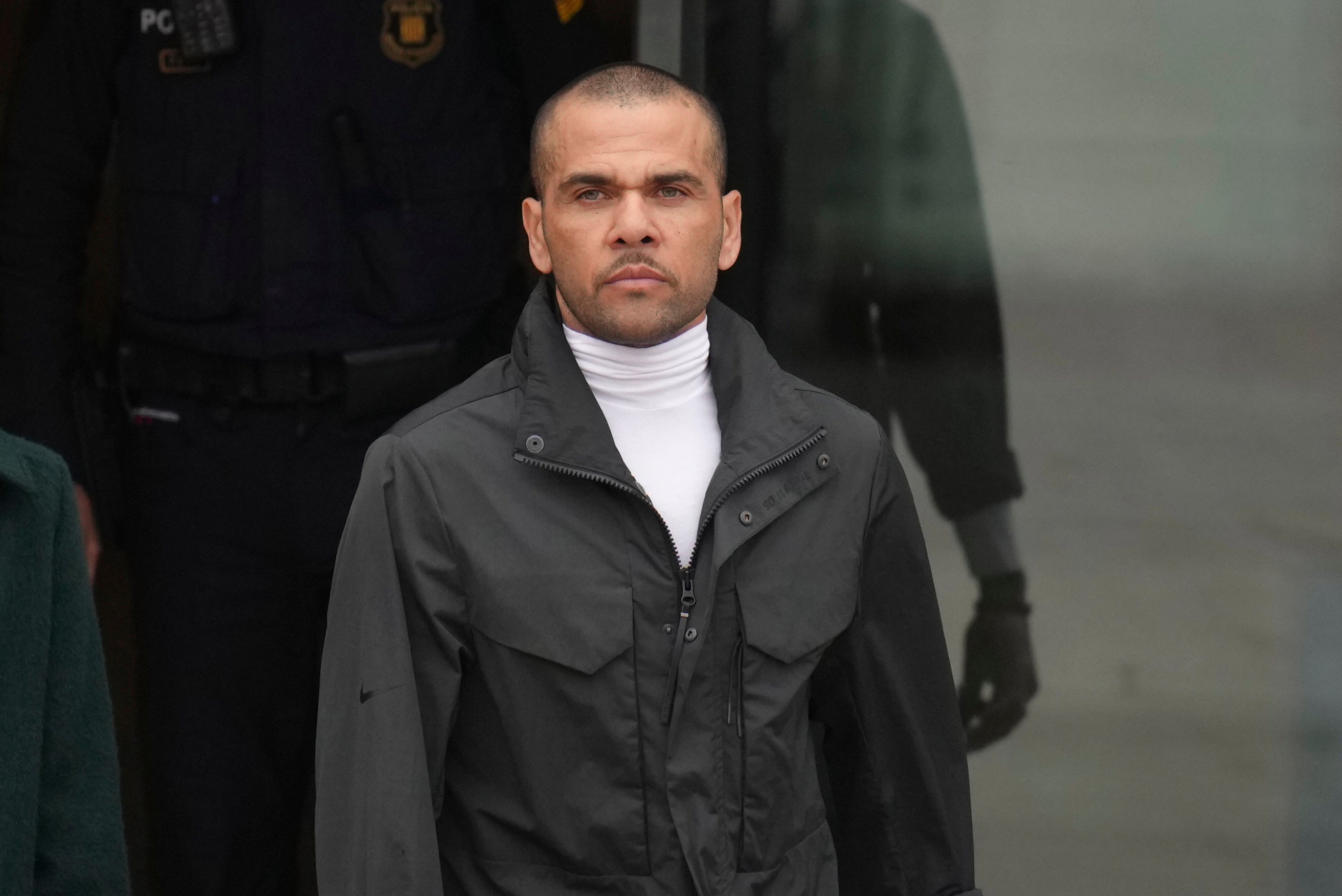 Dani Alves leaving prison