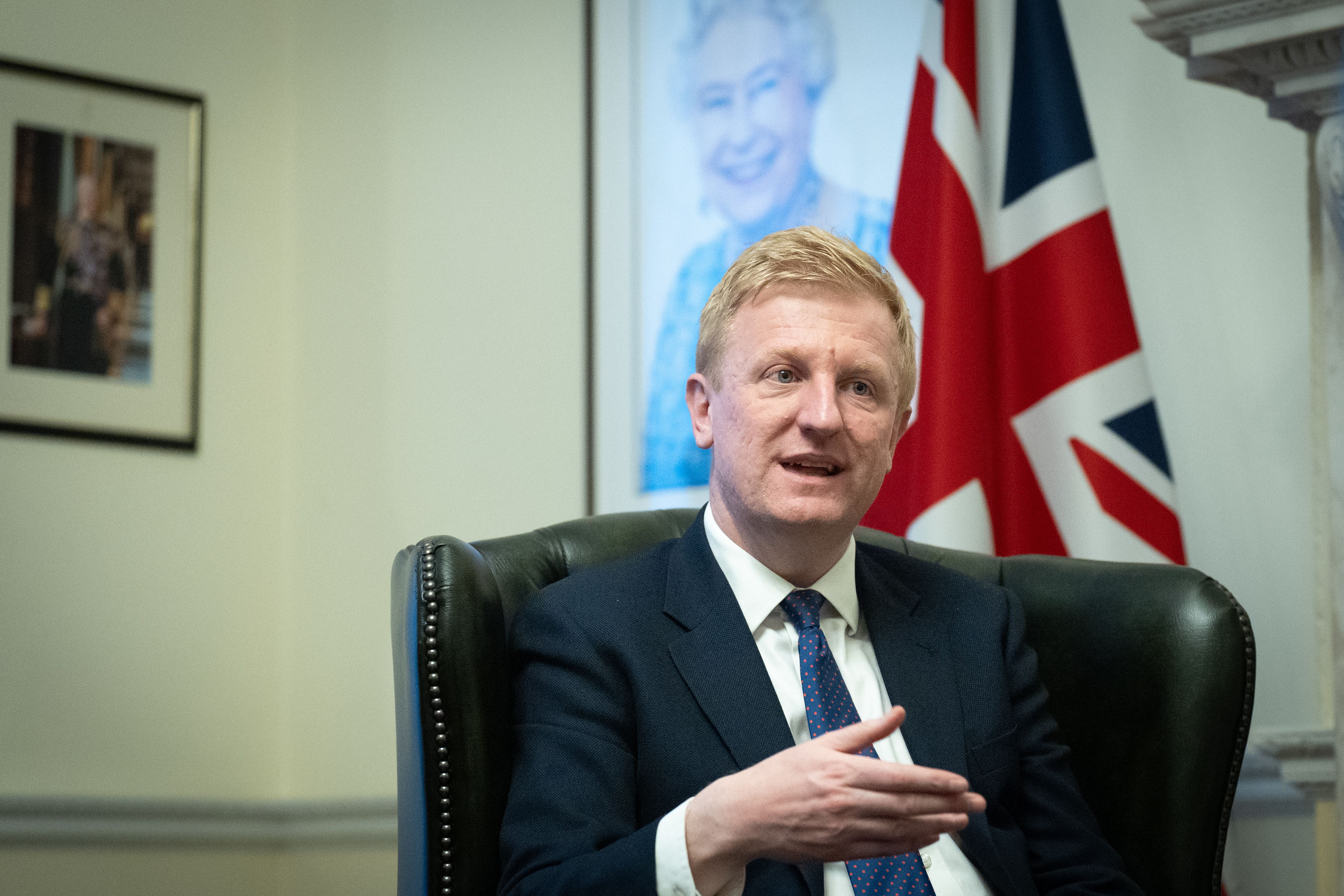 Deputy Prime Minister Oliver Dowden speaking in Whitehall (Stefan Rousseau/PA)