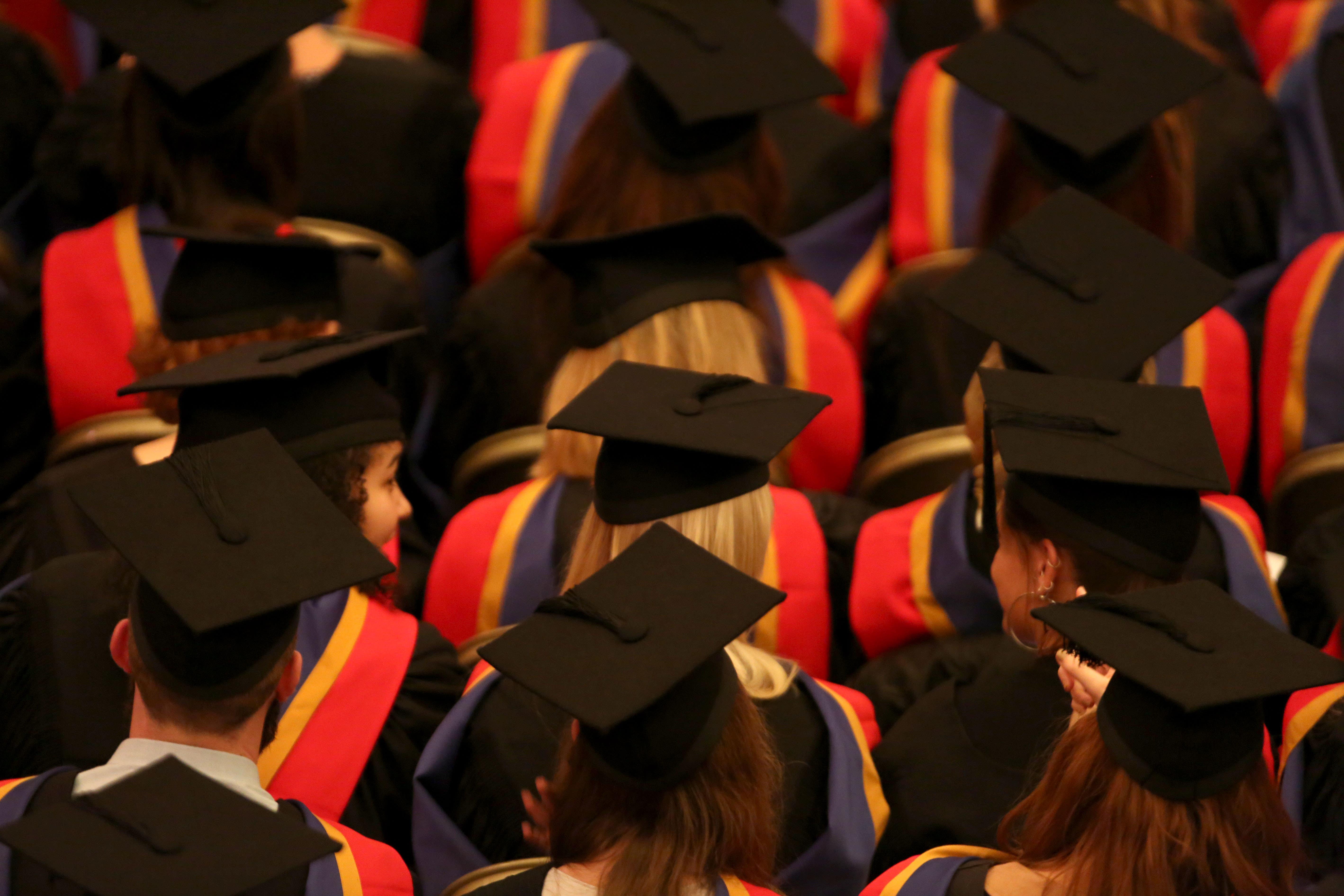 University tuition fees for domestic undergraduate students have been frozen at £9,250 a year since 2017 (Chris Radburn/PA)