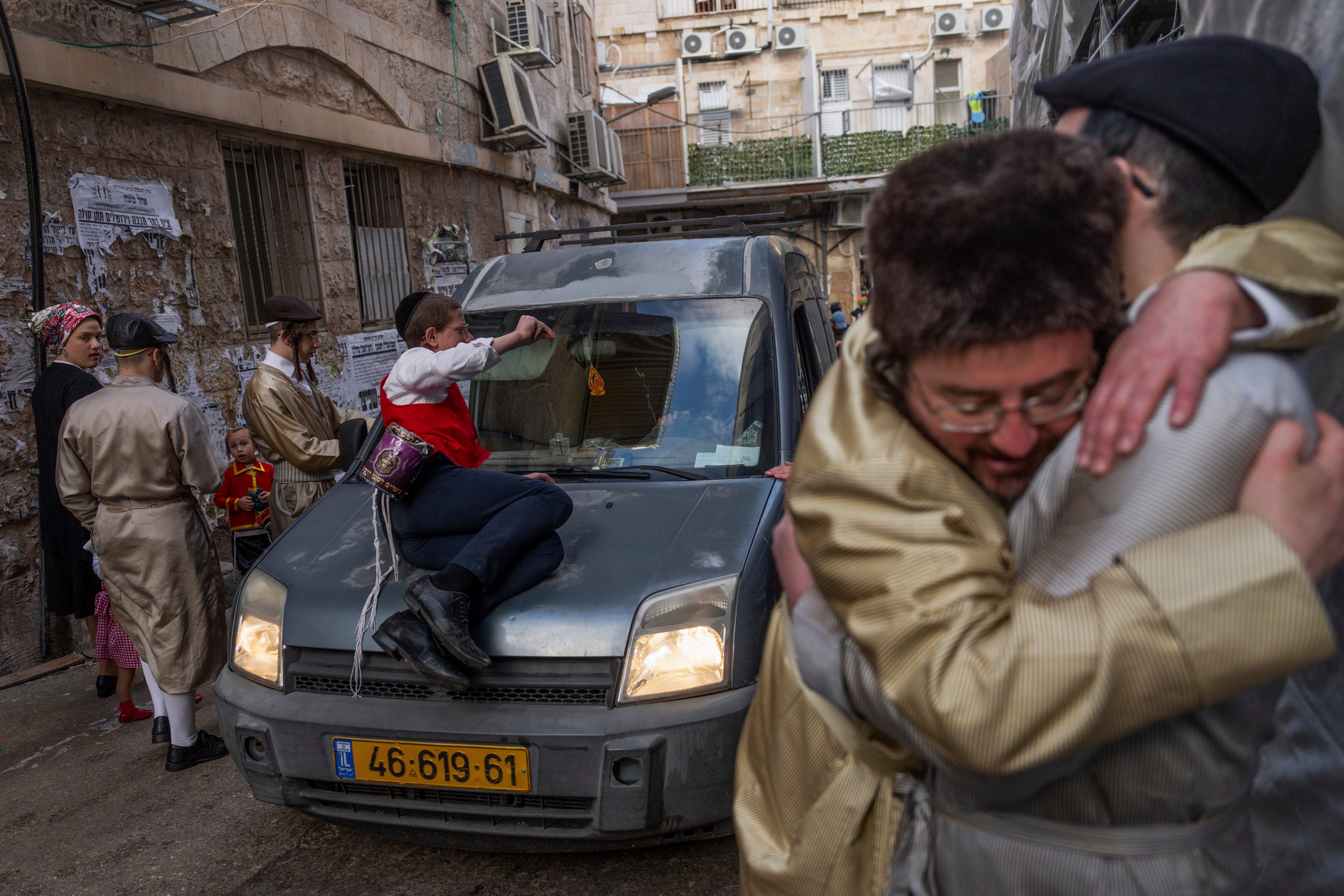APTOPIX Israel Purim