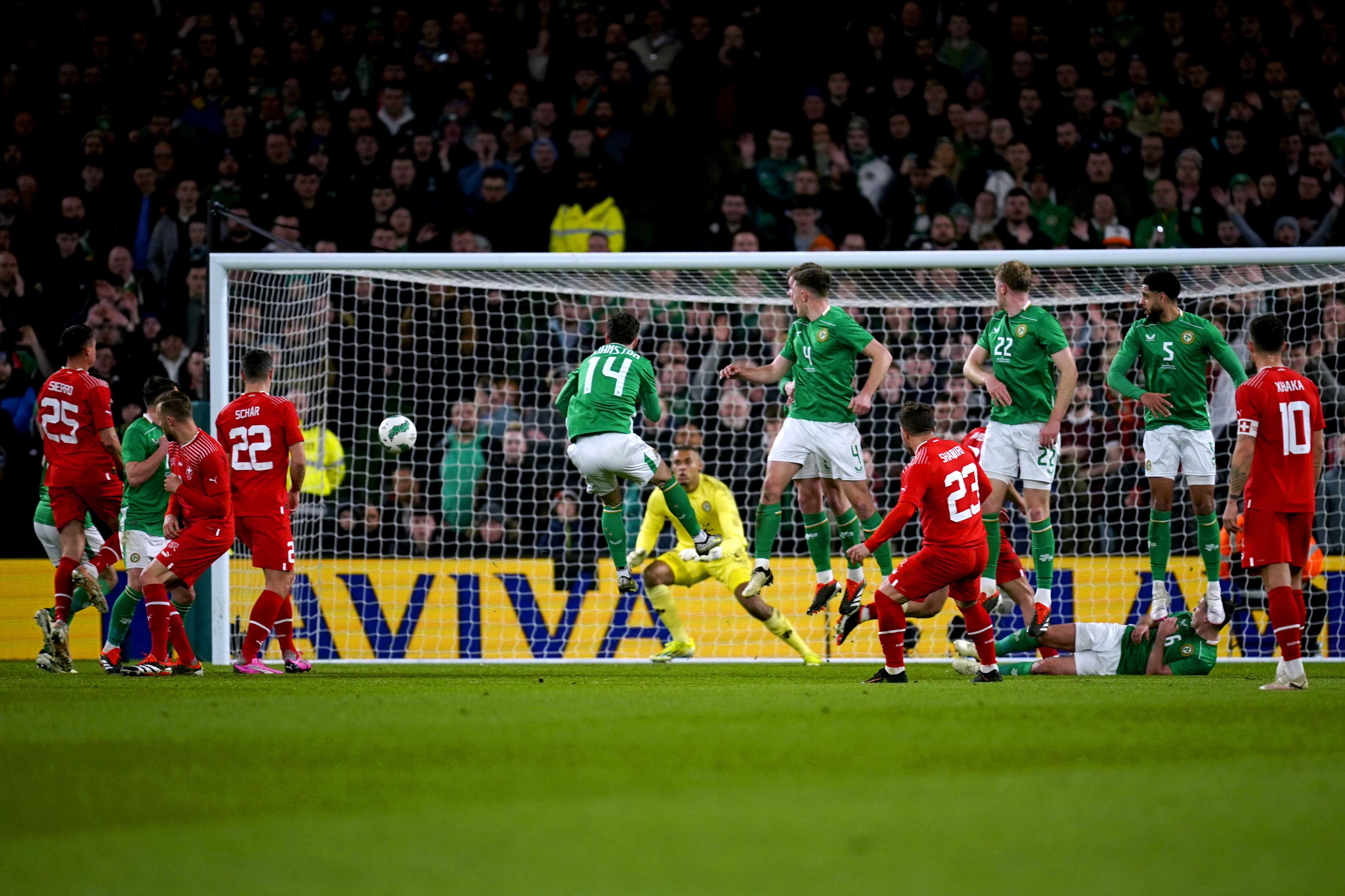 Xherdan Shaqiri was on target for Switzerland (Niall Carson/PA)