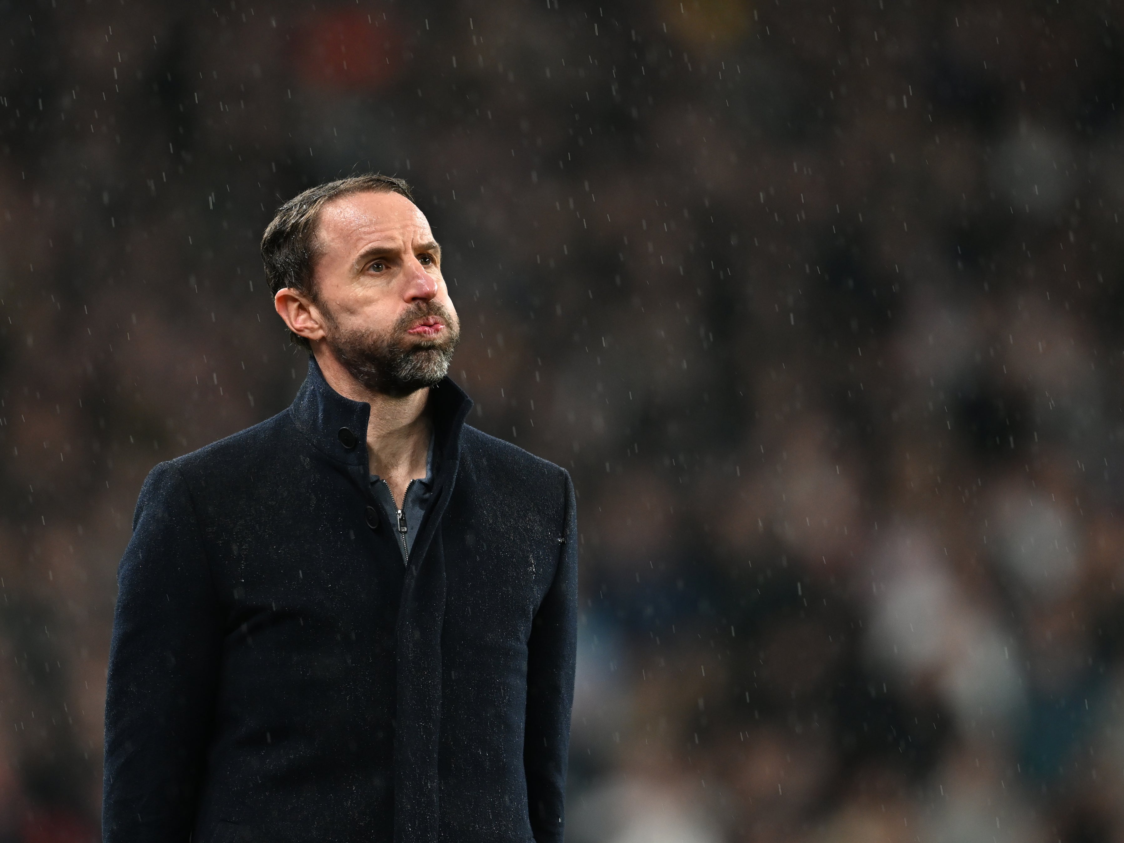 Gareth Southgate, manager of England looks dejected during the international friendly match between England and Belgium at Wembley Stadium