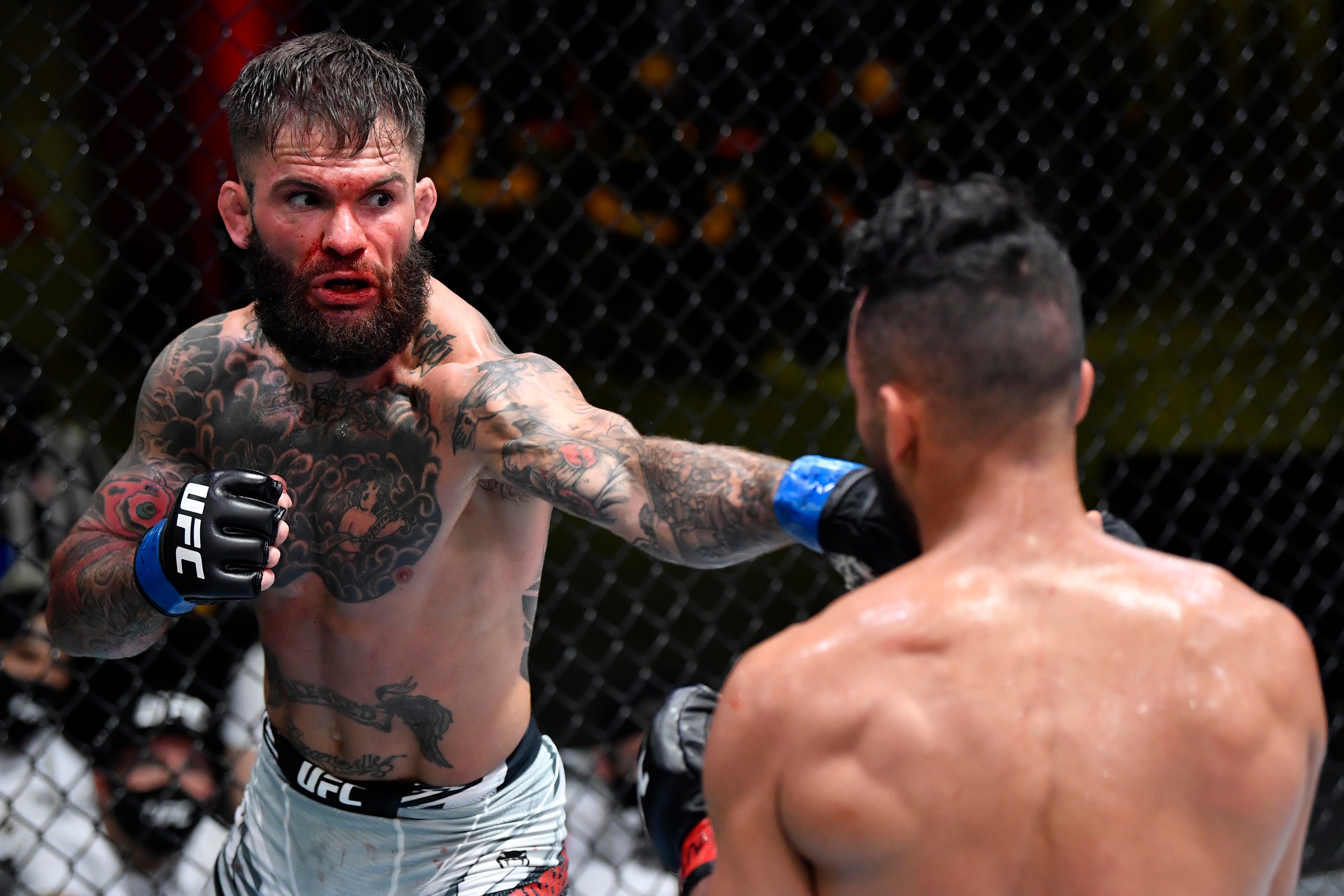 Garbrandt during a comprehensive decision loss to Rob Font