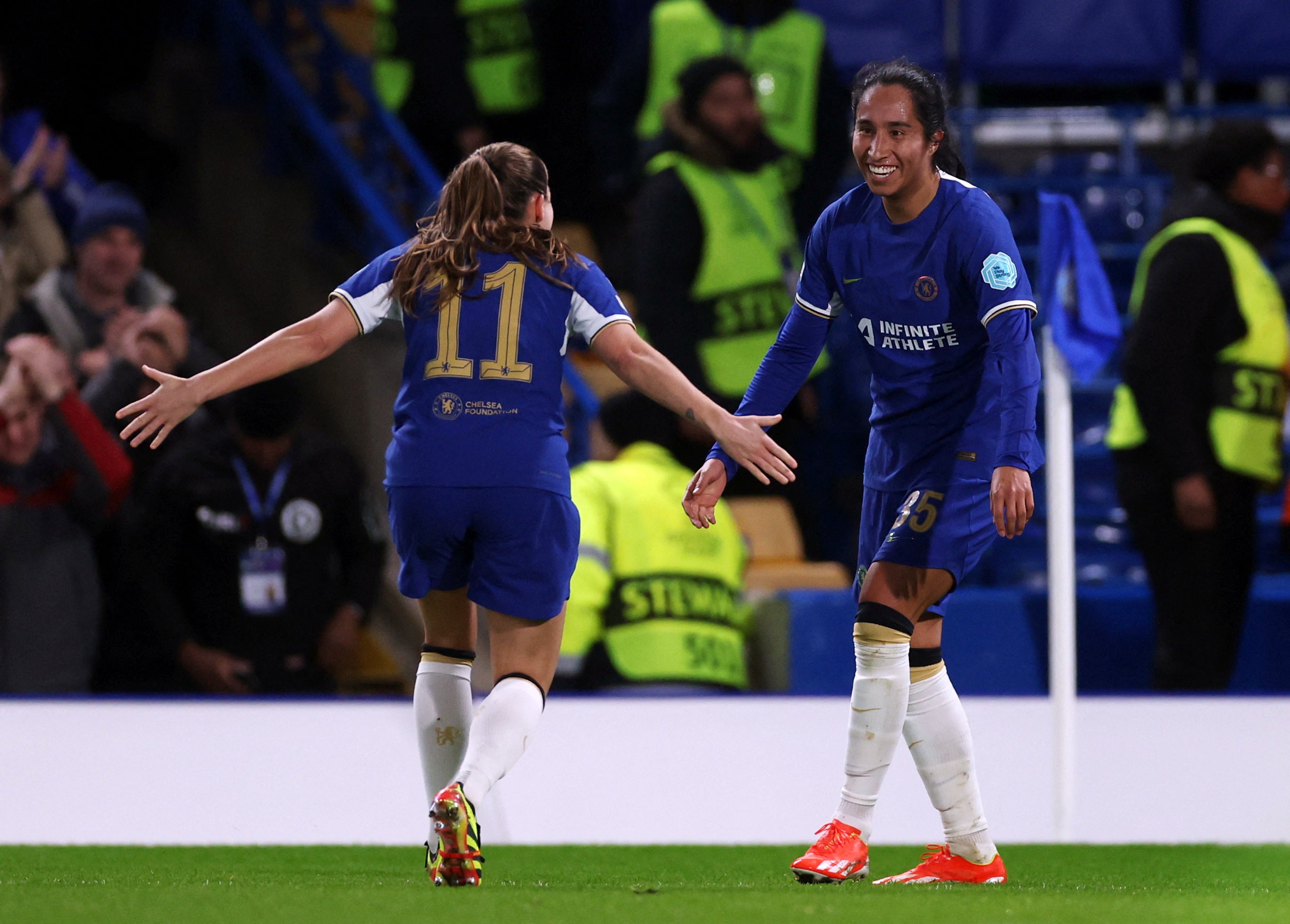 Ramirez, right, has given Hayes a selection headache after scoring on her European debut