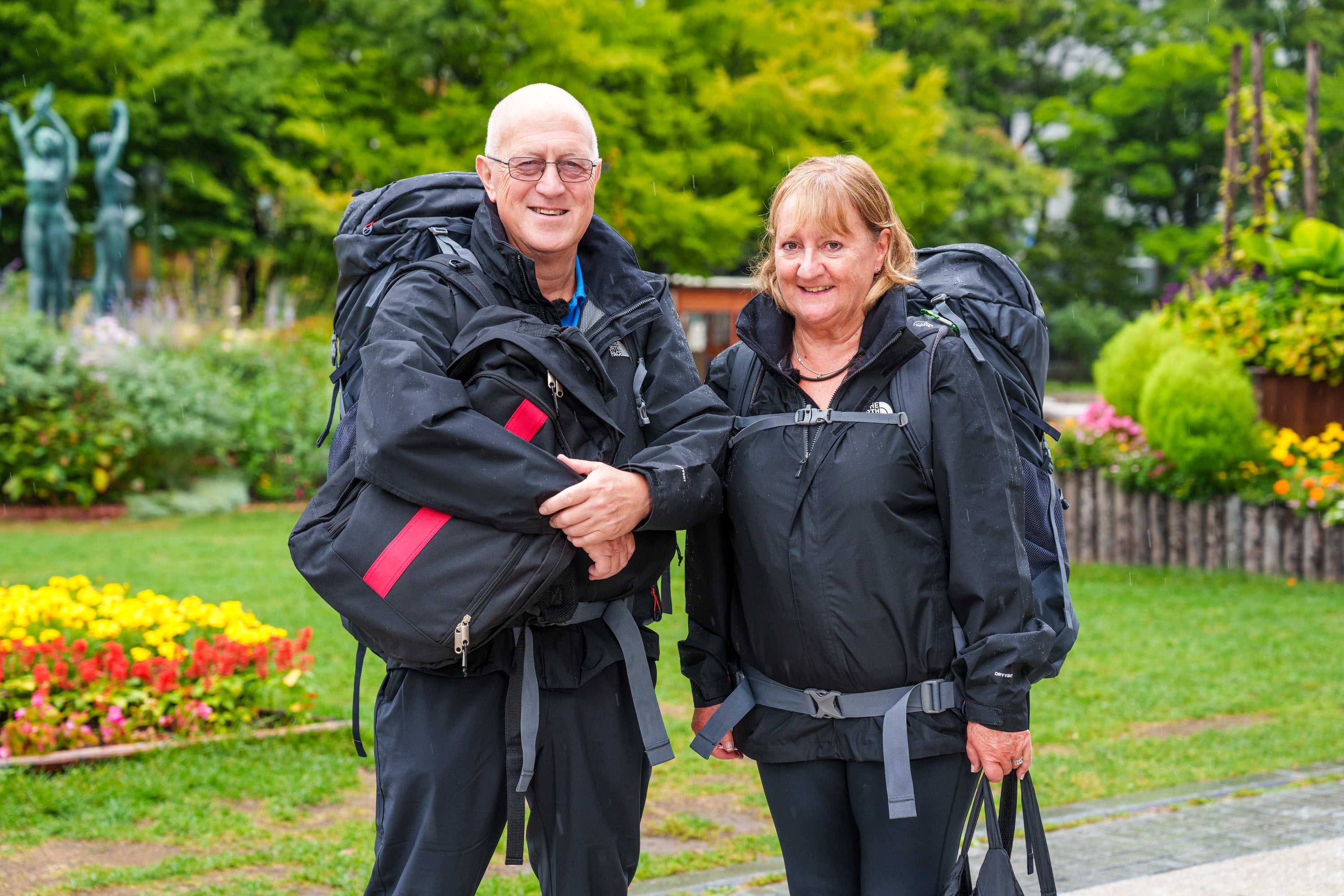 Stephen and Viv, the oldest couple in series four of Race Across the World, headed straight for a relaxing onsen bath instead of the finish post