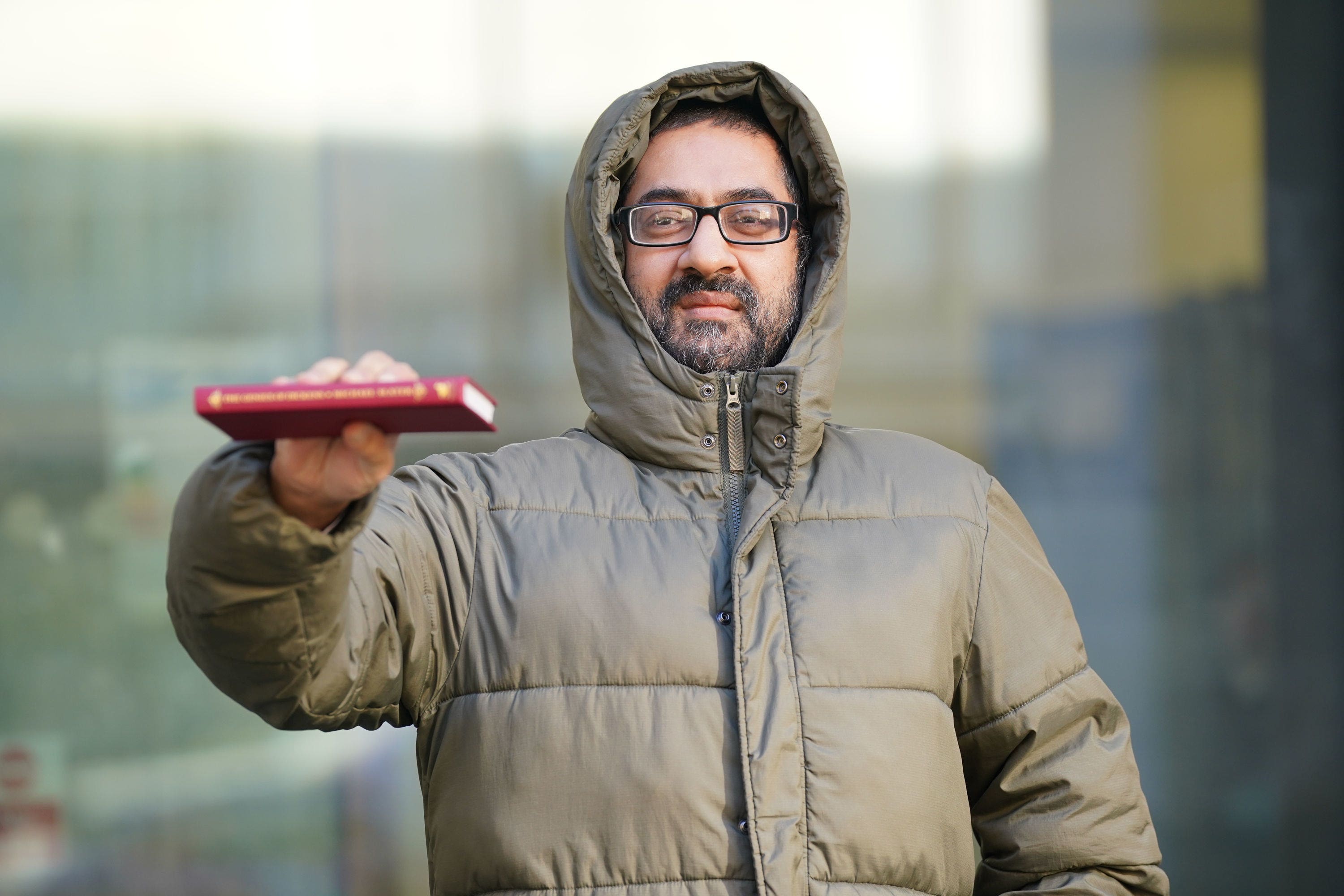 Urslaan Khan as he left Westminster Magistrates’ Court in November (Lucy North/PA)