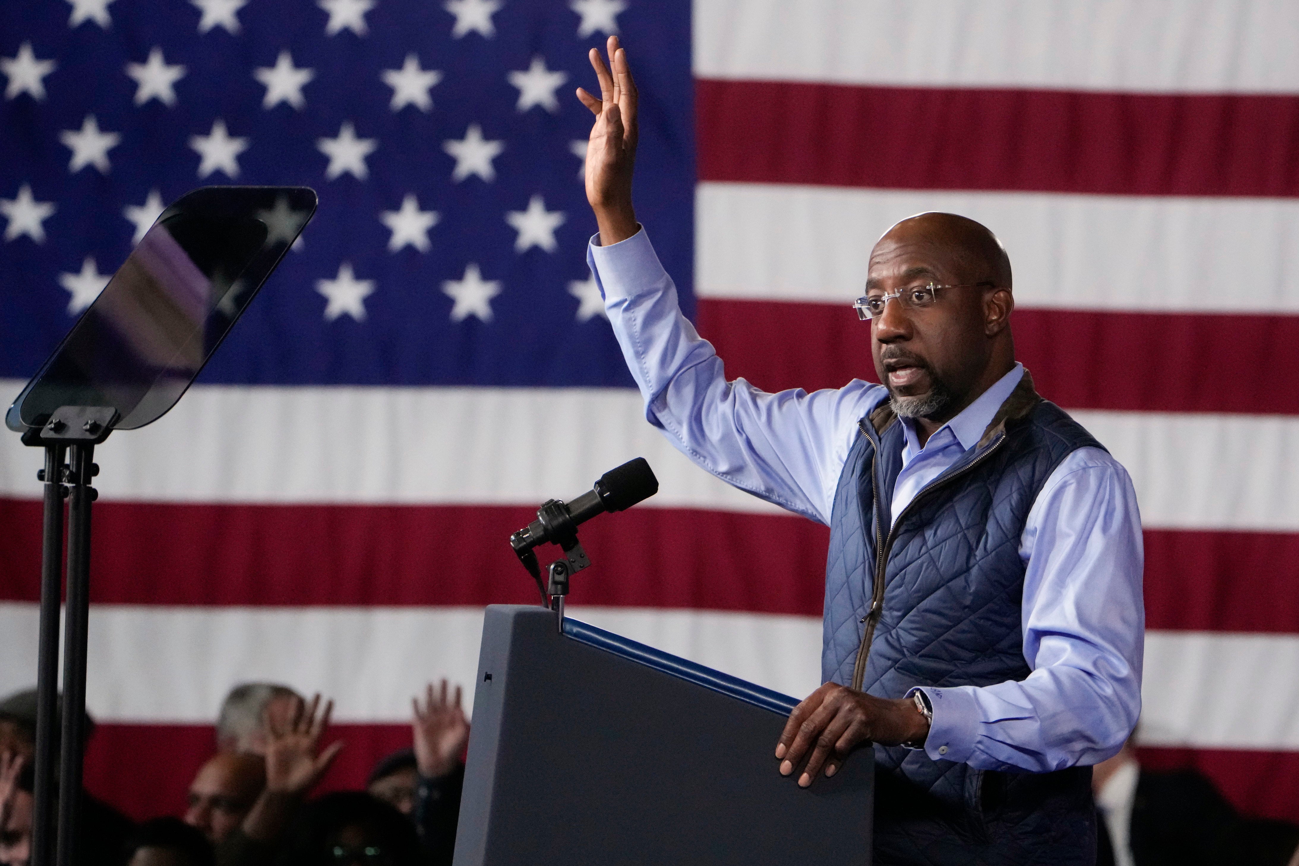 Georgia senator Raphael Warnock has been campaigning with Joe Biden