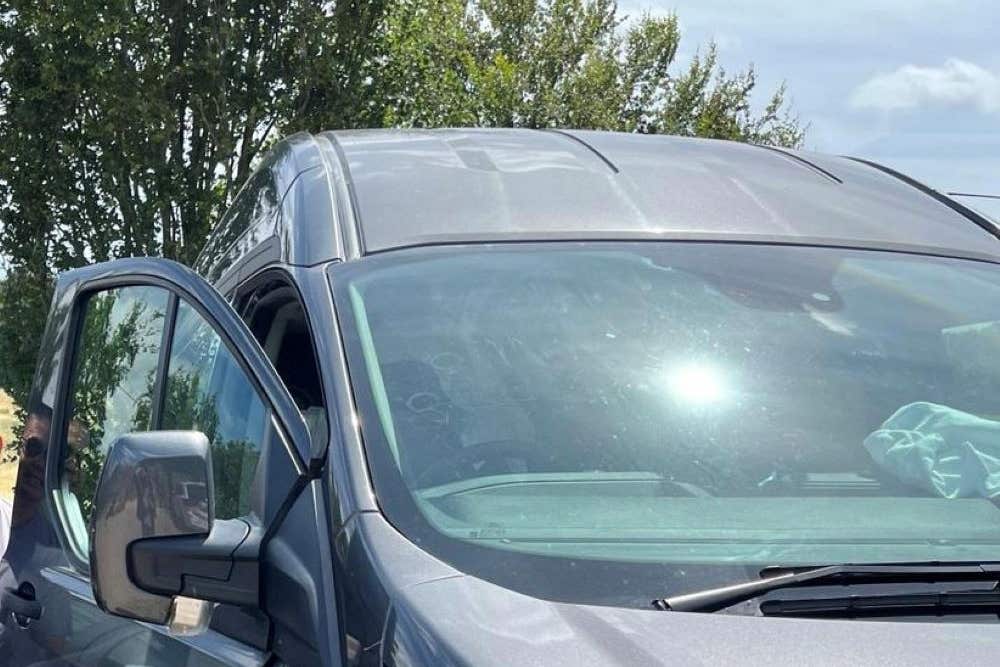 The grey Ford Transit Custom van is relied upon by terminally ill Elijah Cariazo (Met Police/PA)