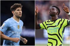 Man City vs Arsenal team news including Bukayo Saka, Kyle Walker and John Stones updates