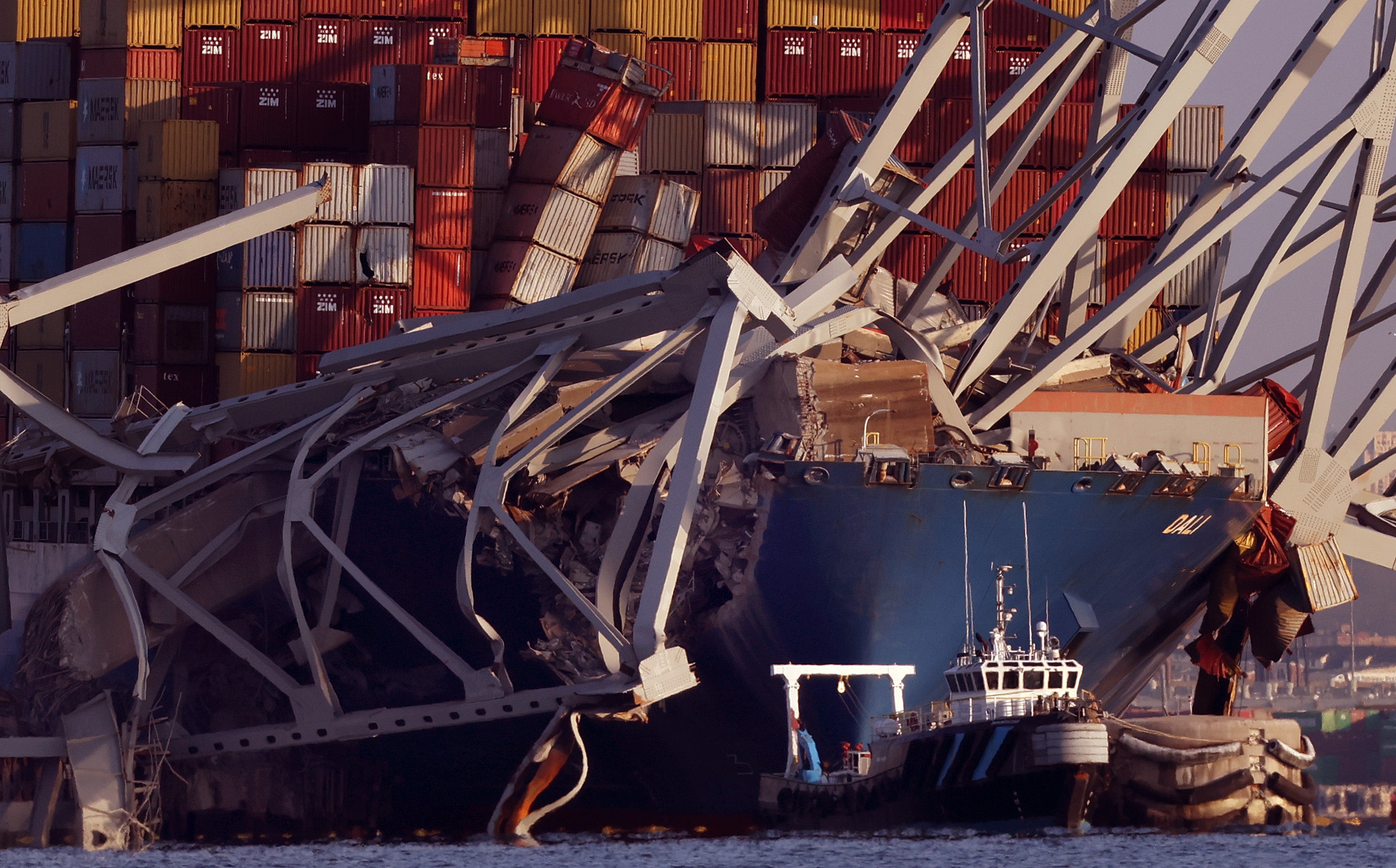 At around 1.29am on Tuesday the Francis Scott Key bridge collapsed