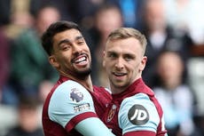 Newcastle vs West Ham LIVE: Premier League latest score and goal updates as Kudus and Bowen strike